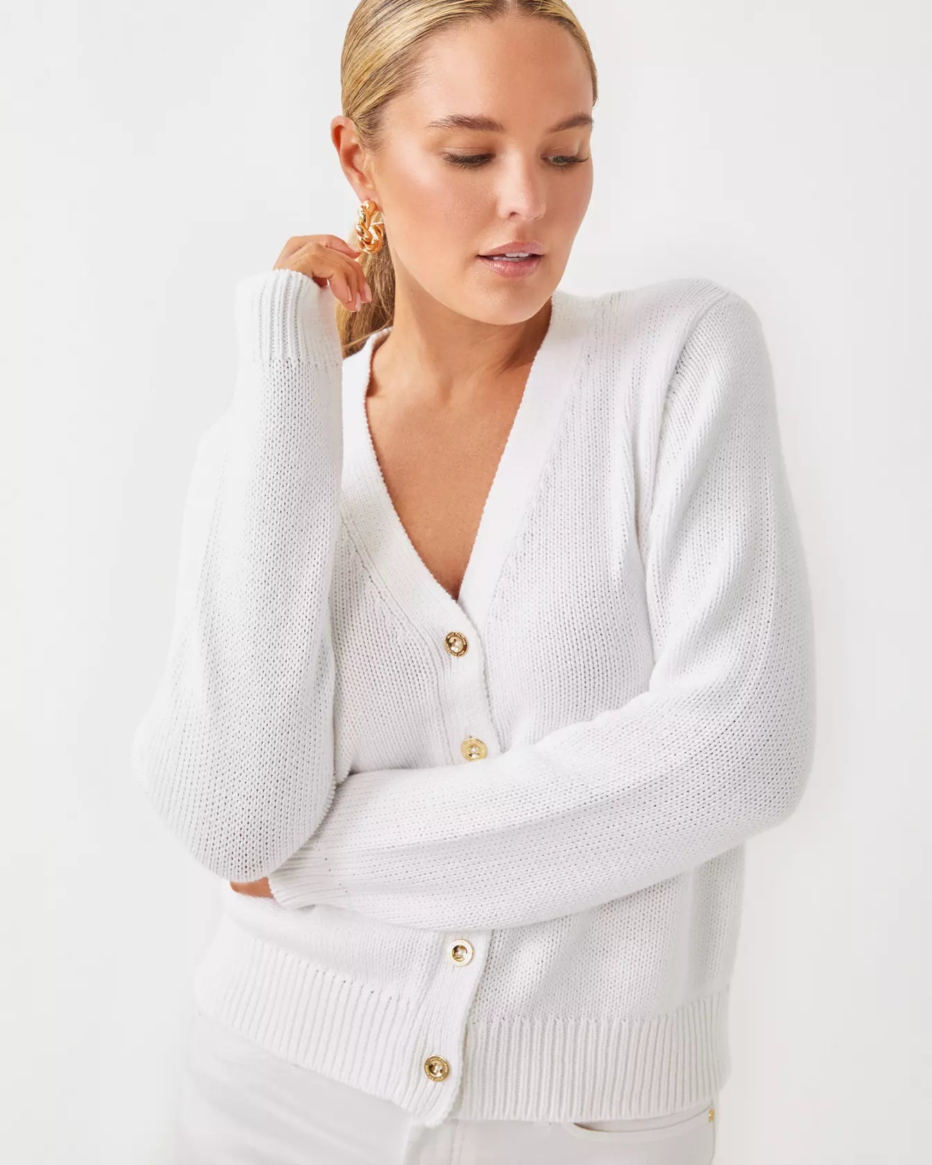 Tippery Cardigan In Resort White