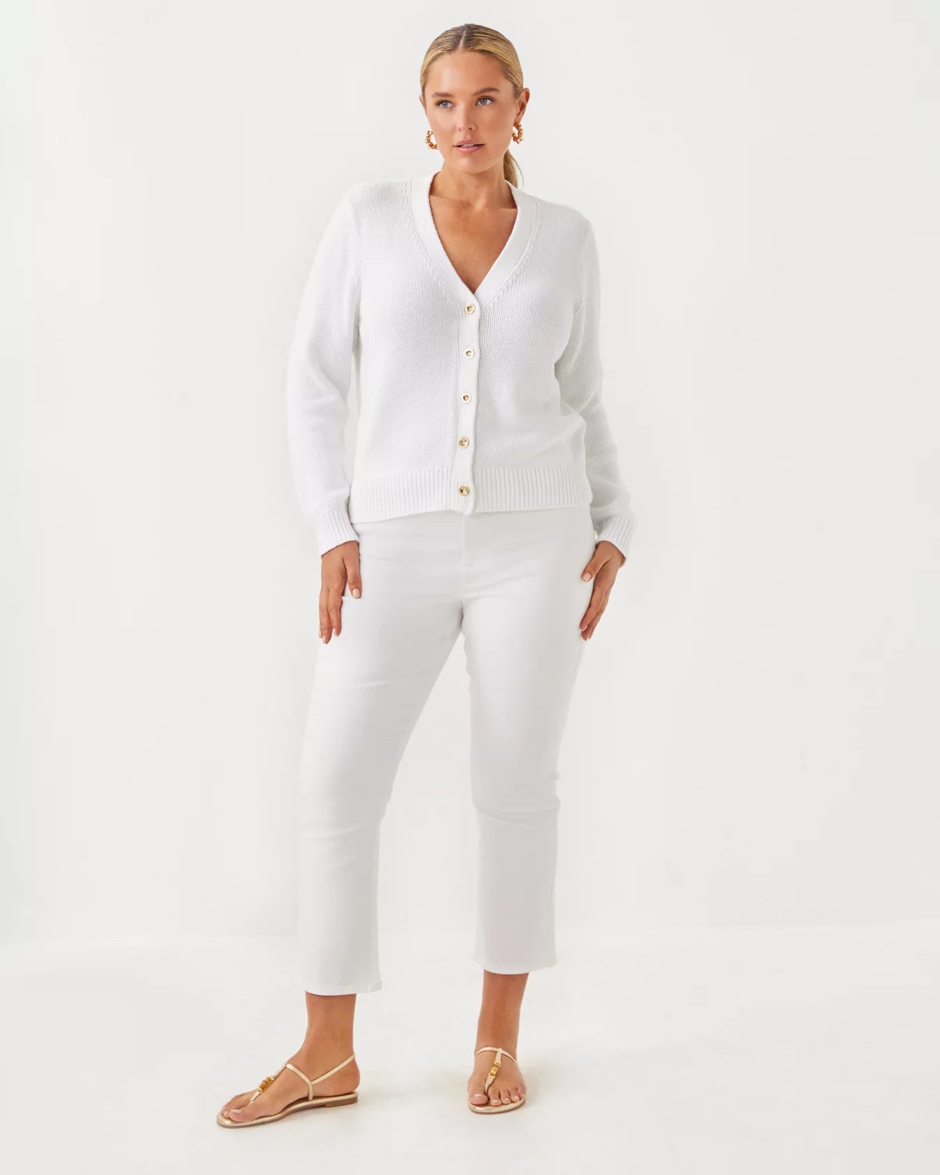 Tippery Cardigan In Resort White