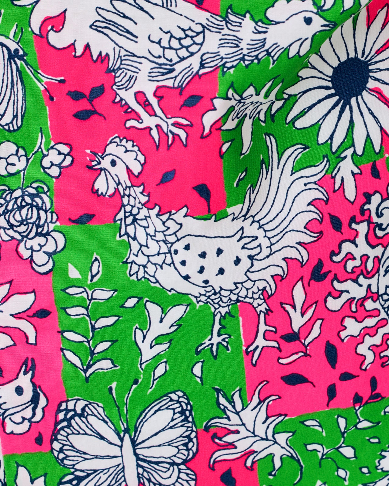 Little Lilly Classic Shift In Cherry Blossom Pink Lil Chicken Check