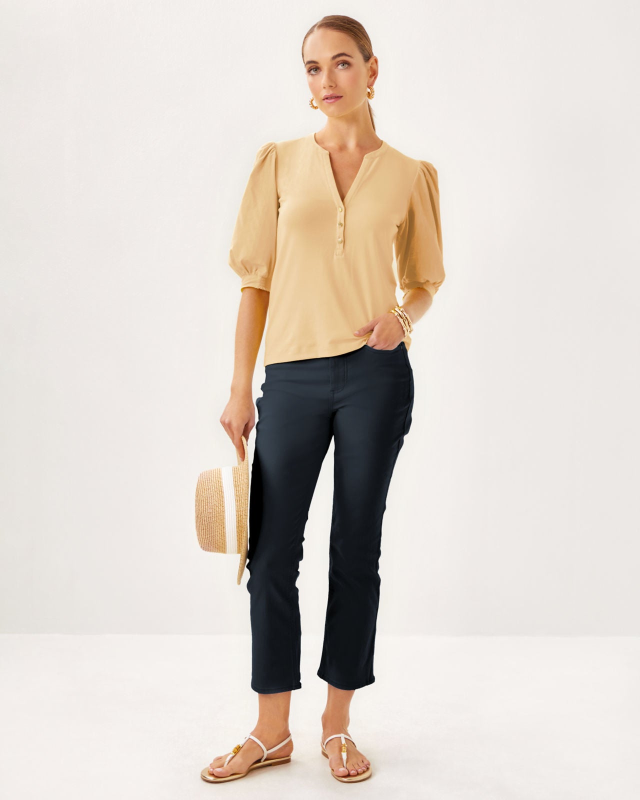 Ronson Knit Top In Wicker Tan