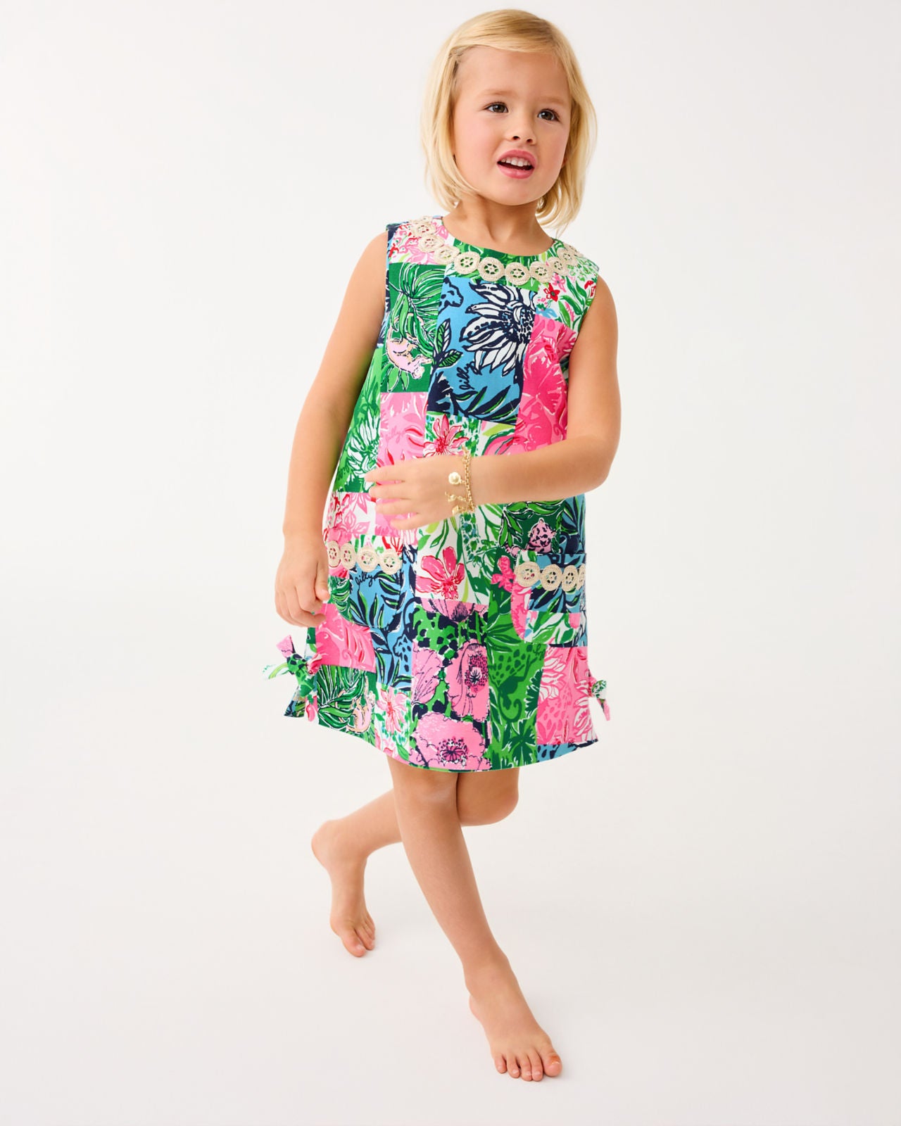 Little Lilly Classic Shift In Multi Party Punch Patch