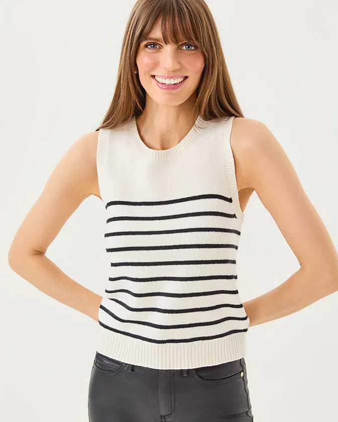 Fairley Stripe Sweater Set In Coconut Irisistable Stripe