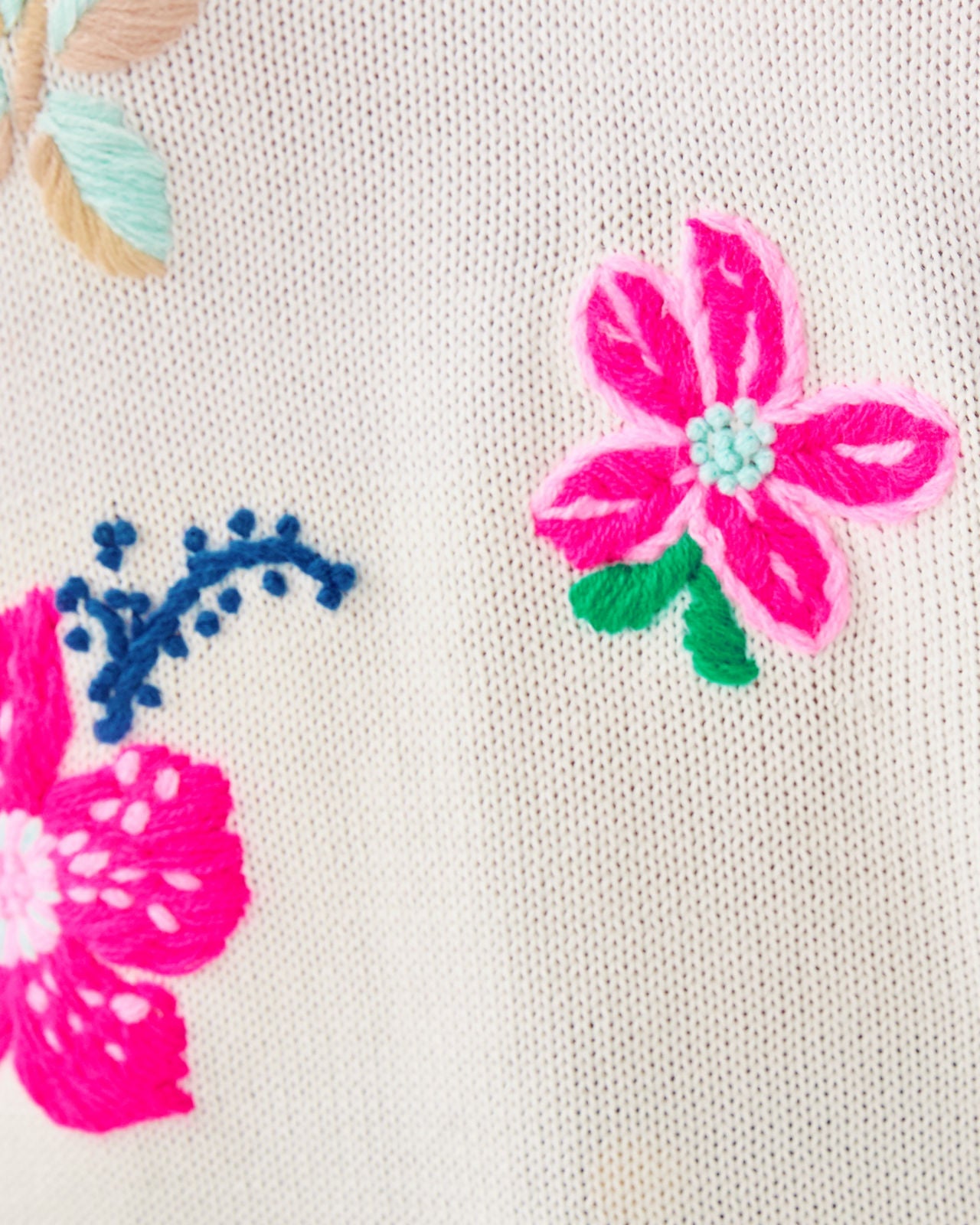 Tensley Sweater In Coconut Endless Summer Embroidery
