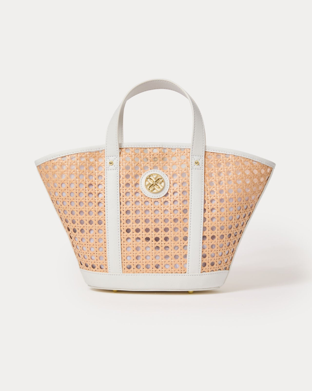 Mini Wintour Cane Bag In Sand Bar X Resort White