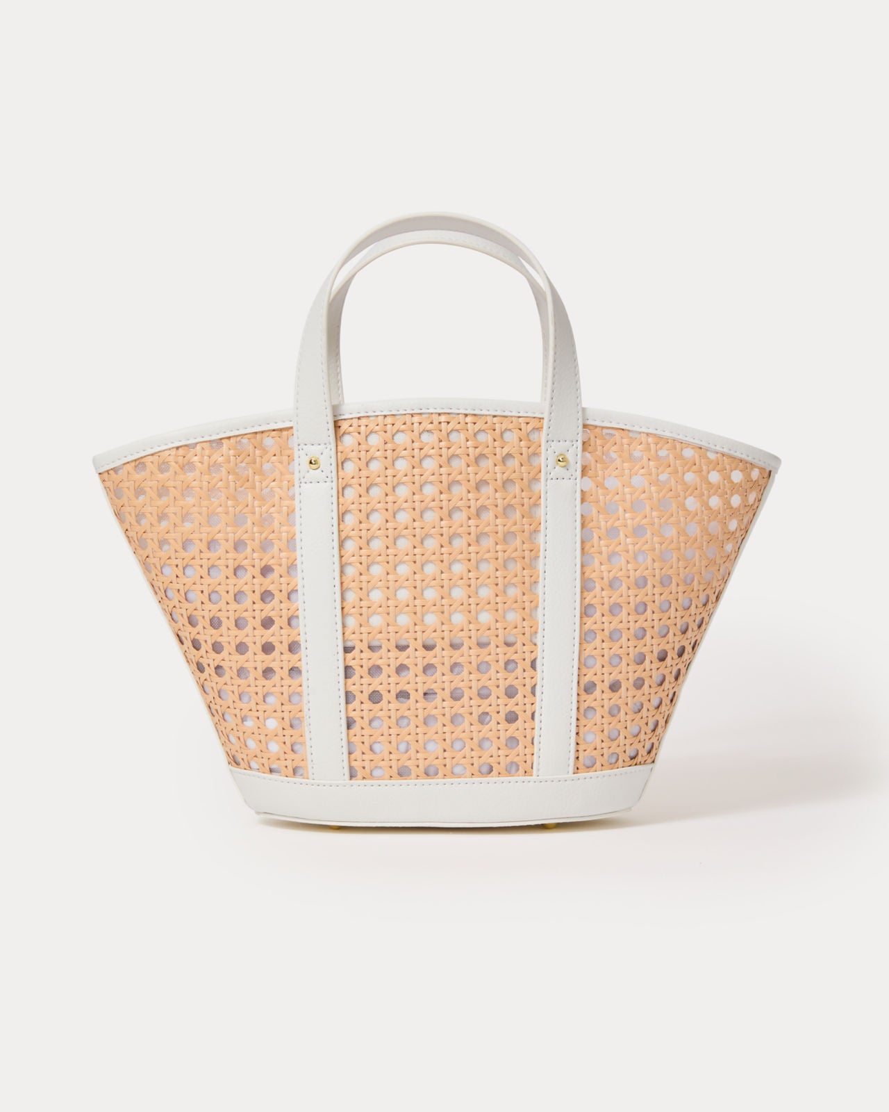 Mini Wintour Cane Bag In Sand Bar X Resort White