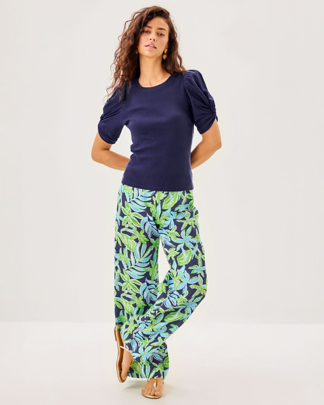 Igby Knit Top In Sapphire Pool