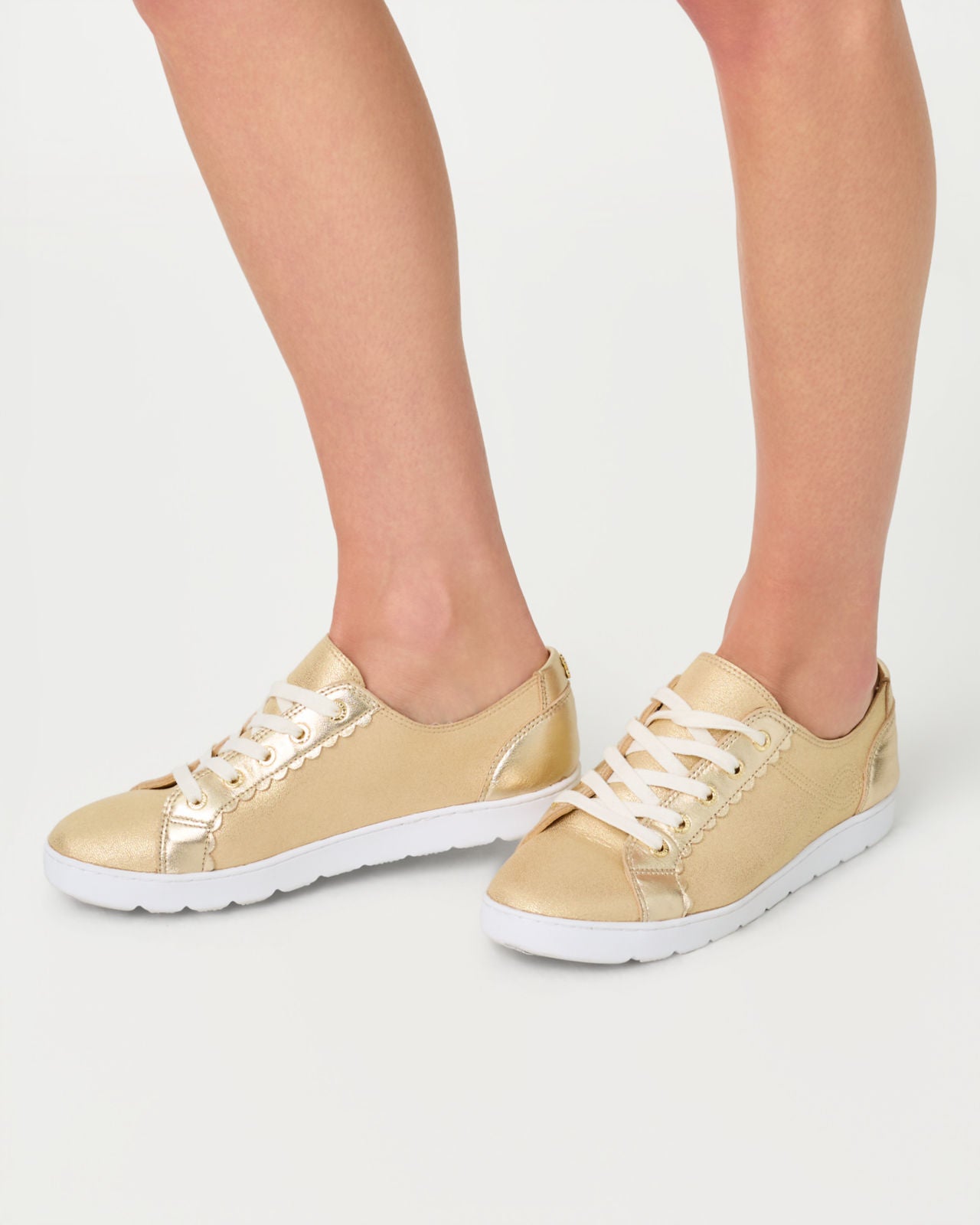 The Lilly Sneaker in Gold Metallic
