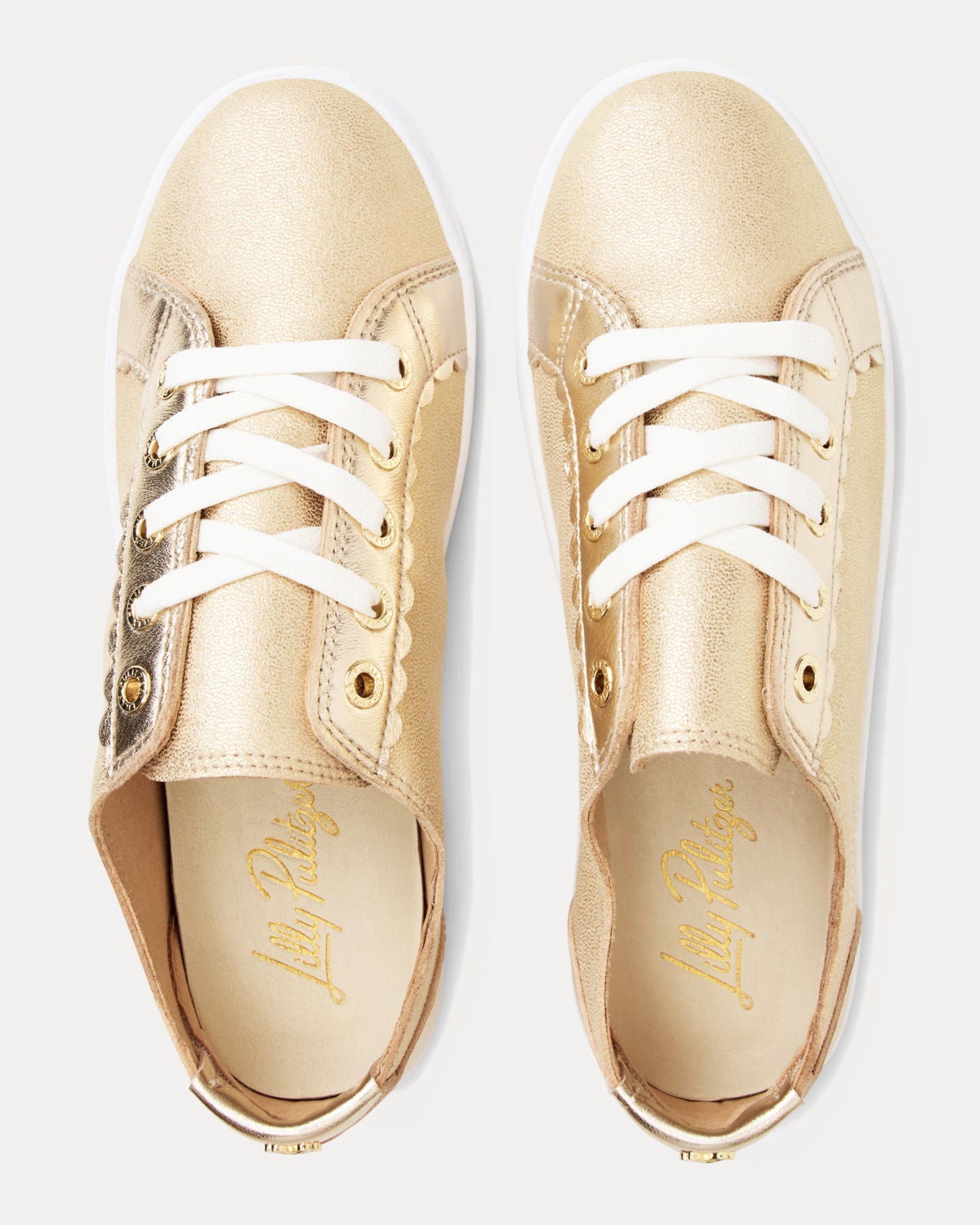 The Lilly Sneaker in Gold Metallic