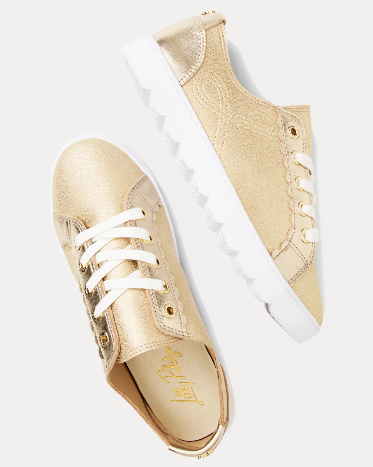 The Lilly Sneaker in Gold Metallic