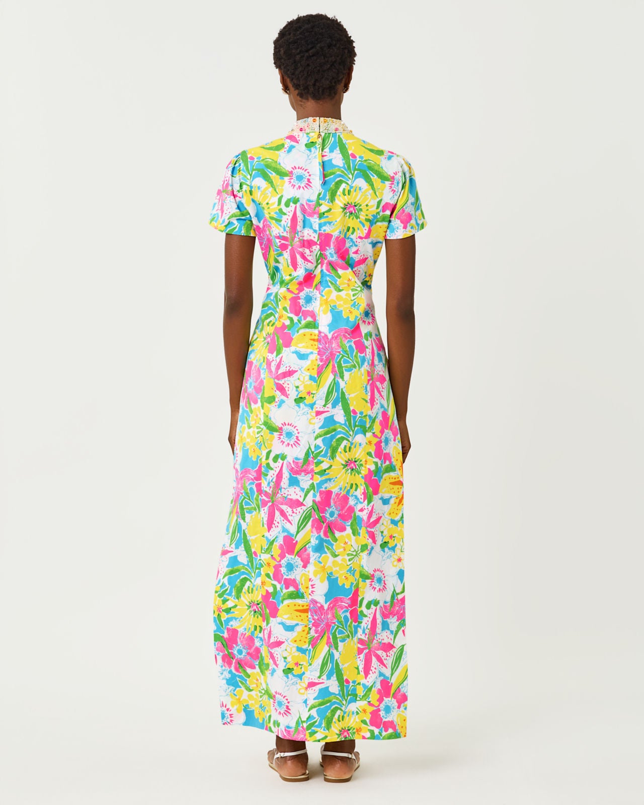 Velora Maxi Romper In Lovely Lilly