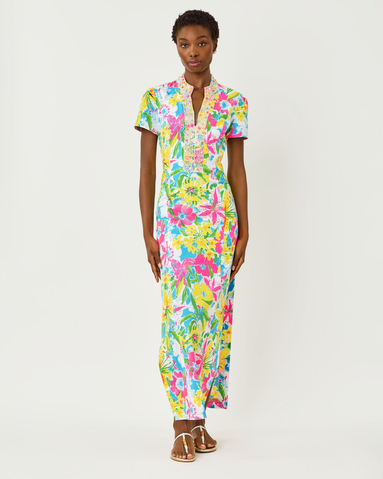 Velora Maxi Romper In Lovely Lilly