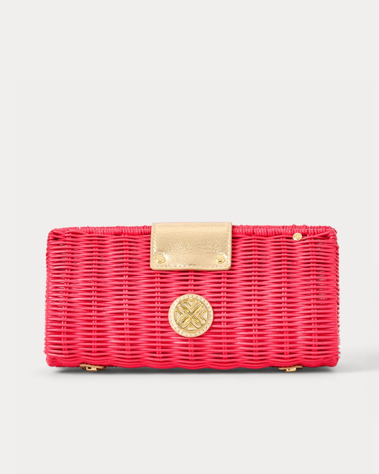 Leena Wicker Clutch In Paradise Punch