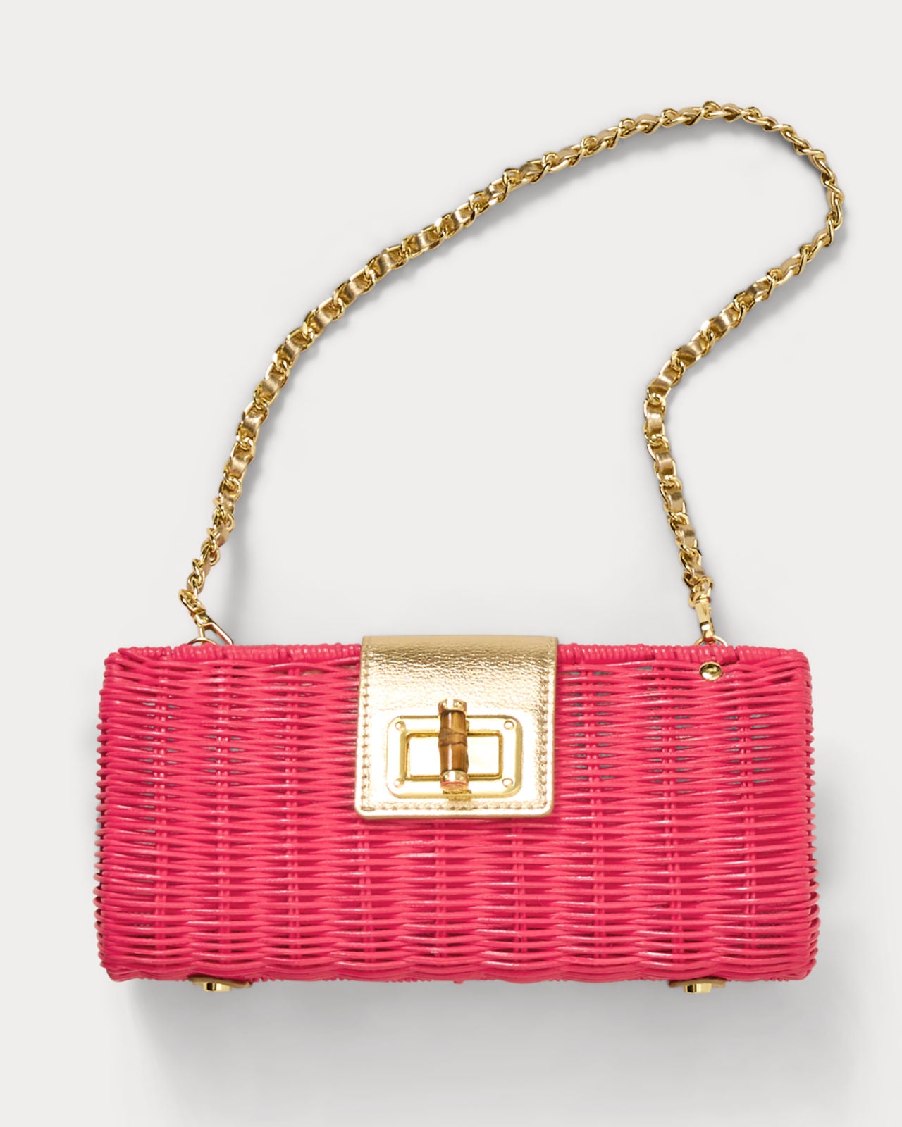 Leena Wicker Clutch In Paradise Punch