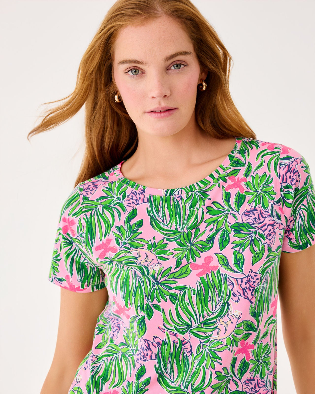 Key West Top In Conch Shell Pink Roaring With Joy