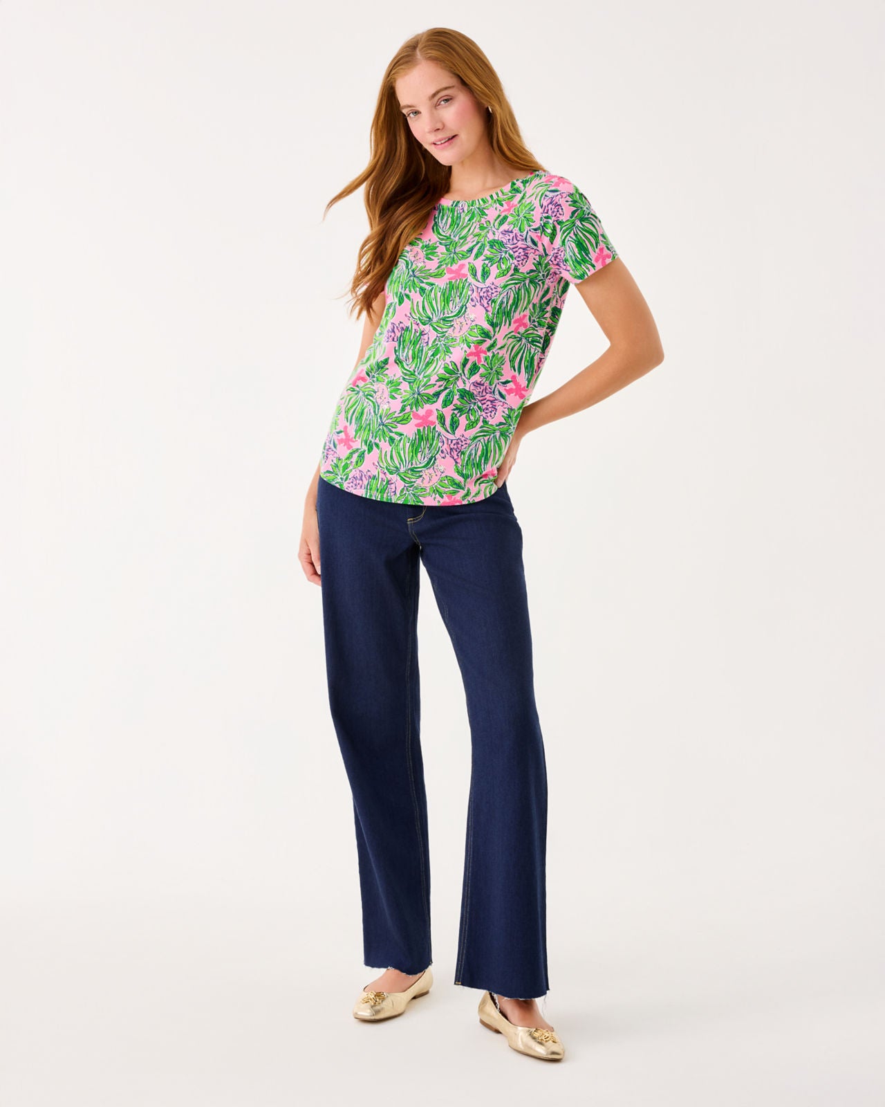 Key West Top In Conch Shell Pink Roaring With Joy