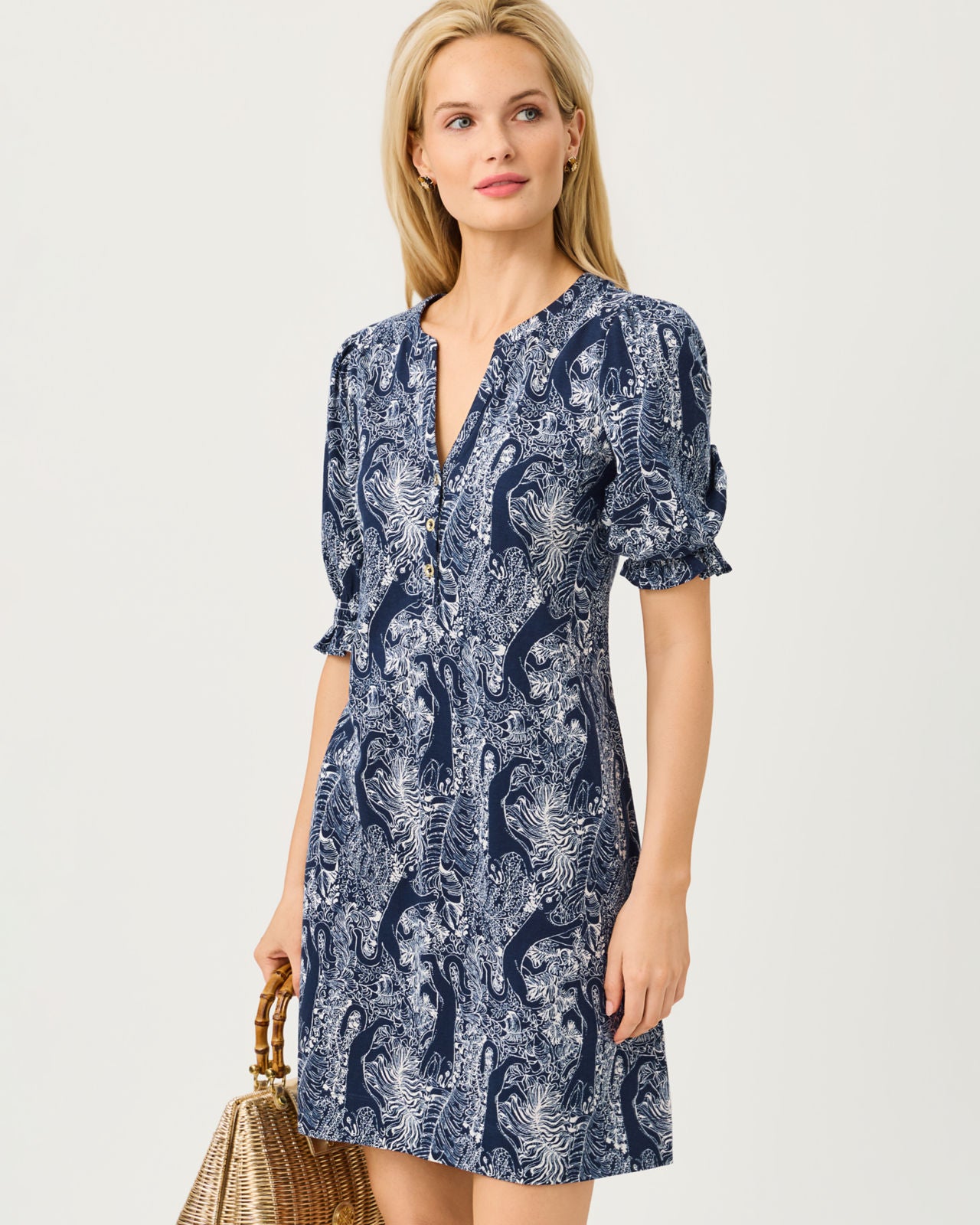 Delsie Dress In Lil Palm Prowl