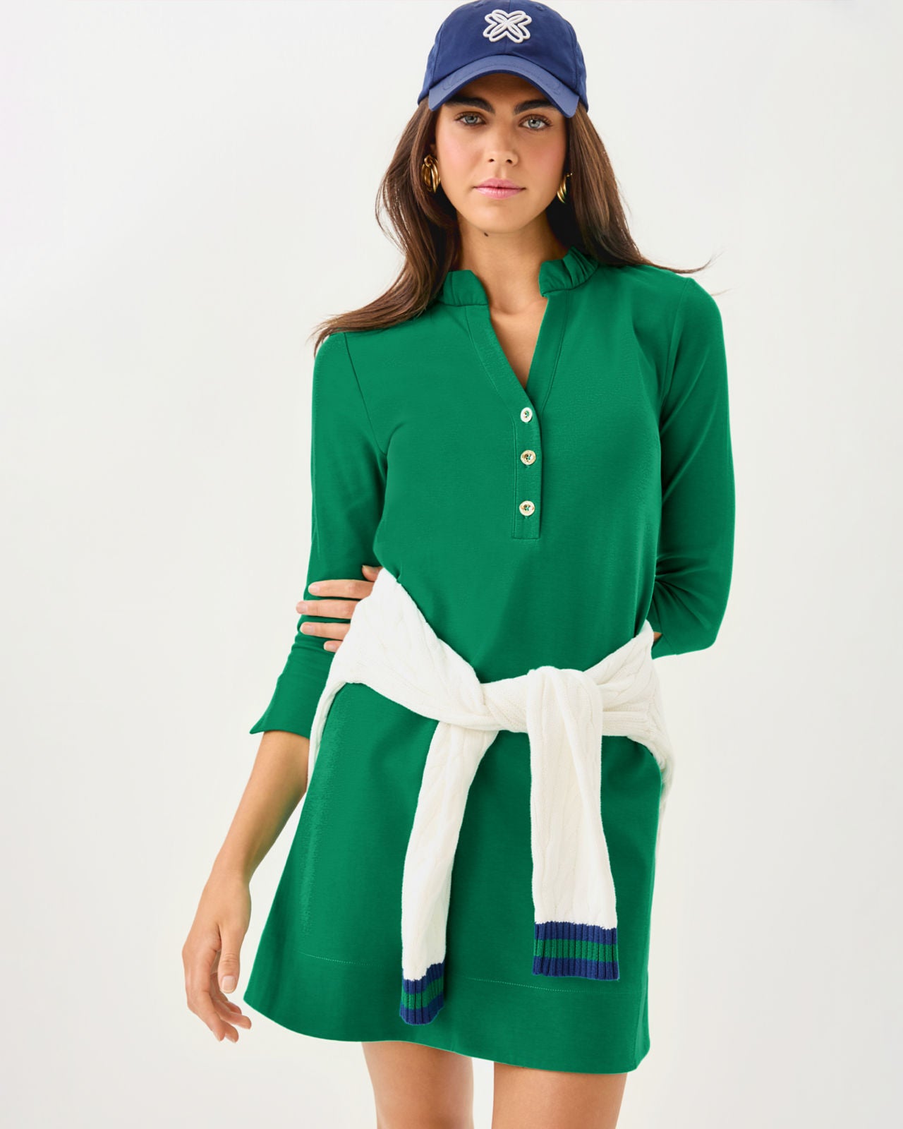 Knightley Dress In Fiddle Leaf Green