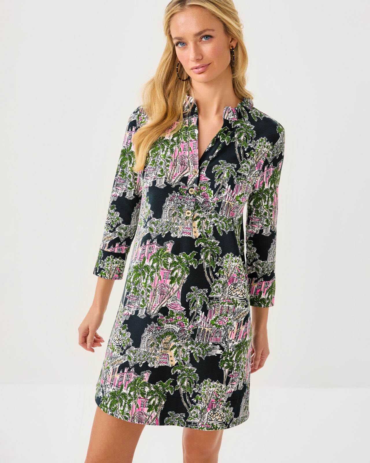 Knightley Dress In Onyx PB Anniversary Toile