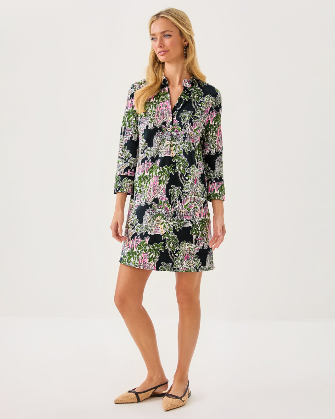 Knightley Dress In Onyx PB Anniversary Toile