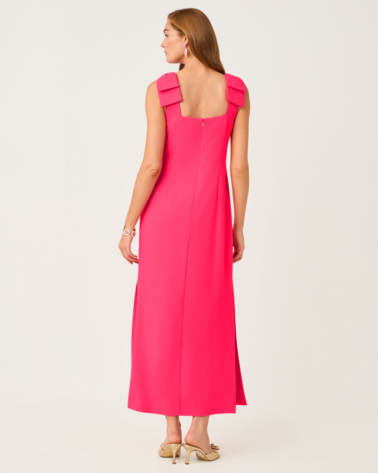 Bernice Maxi Dress In Lipstick Pink