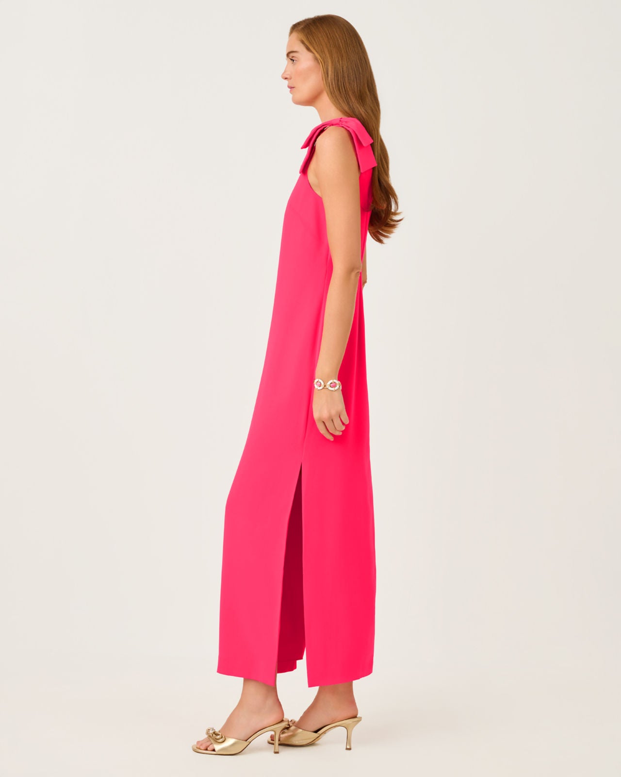 Bernice Maxi Dress In Lipstick Pink