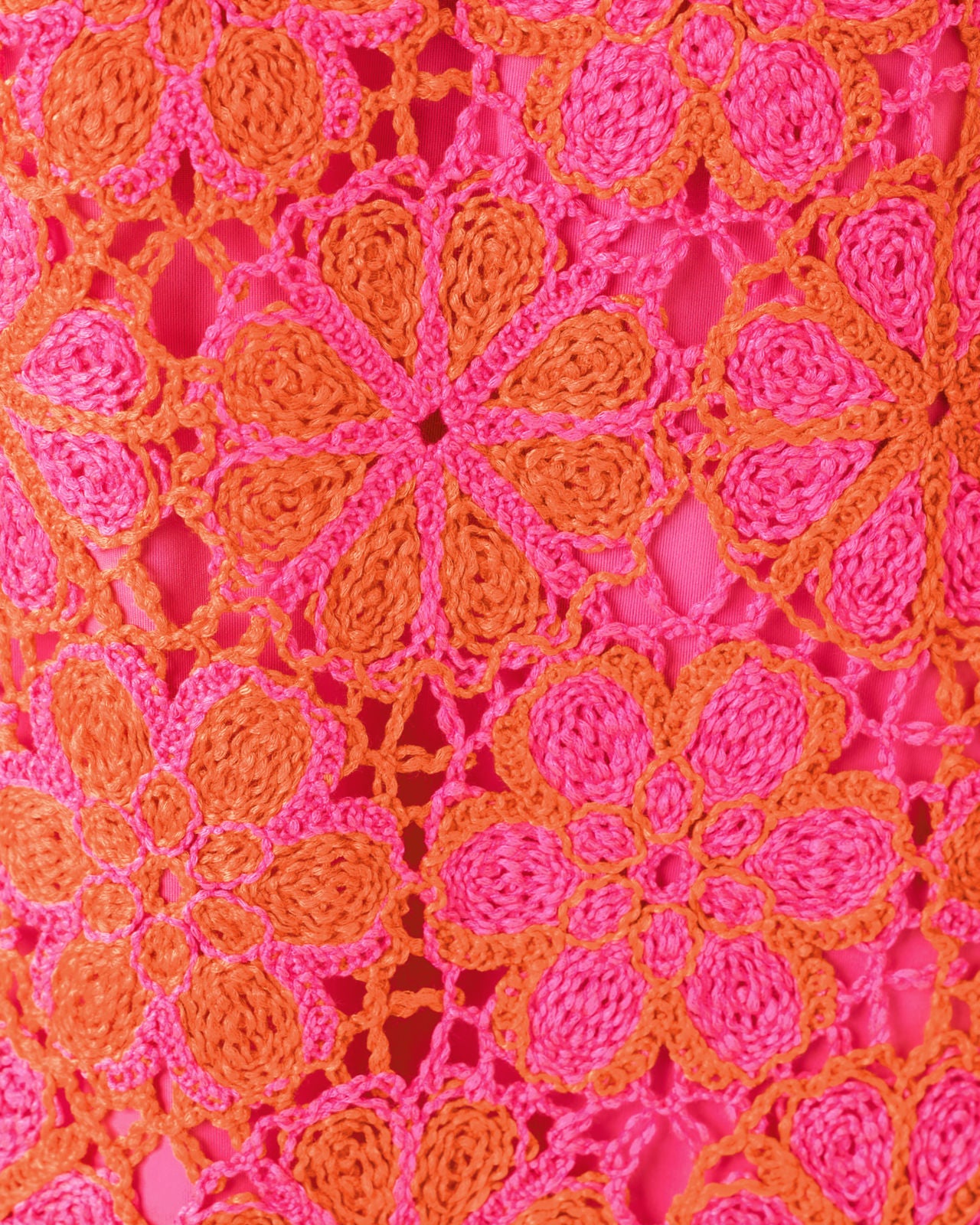 Cortney Crochet Shift in Cherry Blossom Pink X Sunset Orange