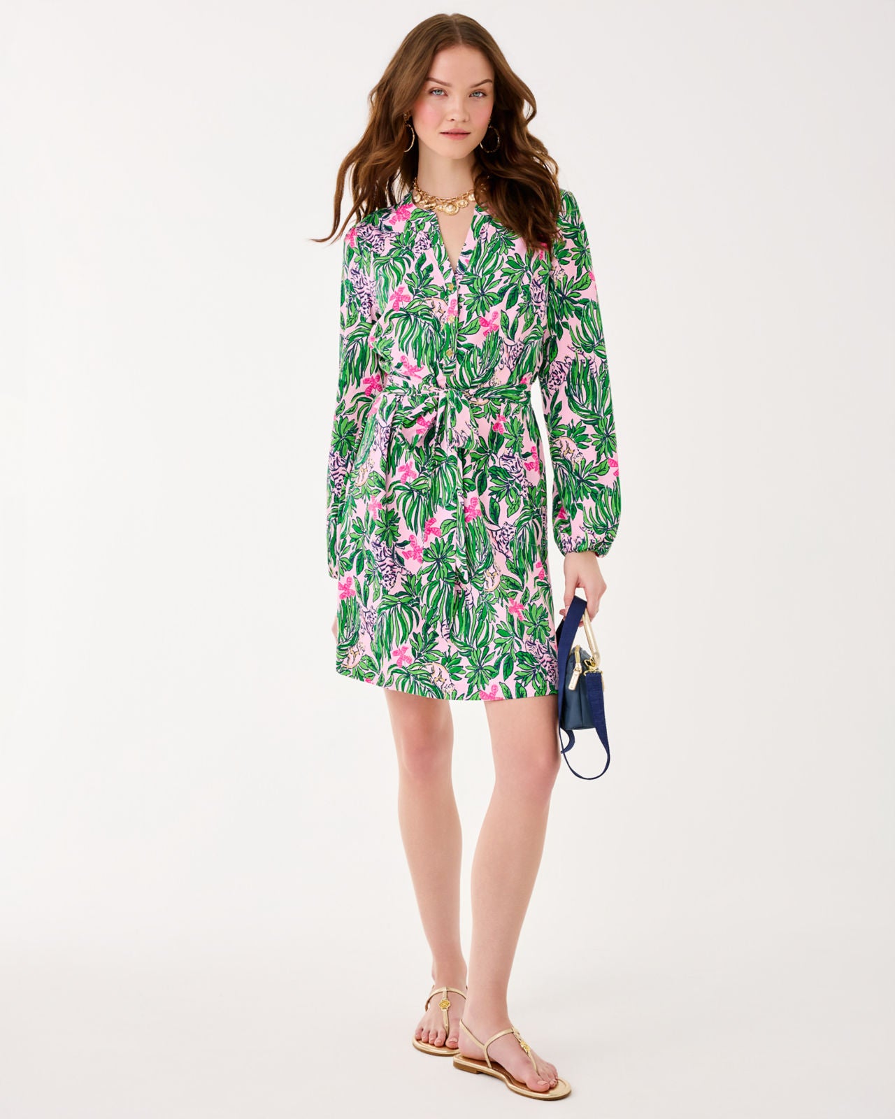 Ensley UPF 50+ Dress In Conch Shell Pink Roaring With Joy