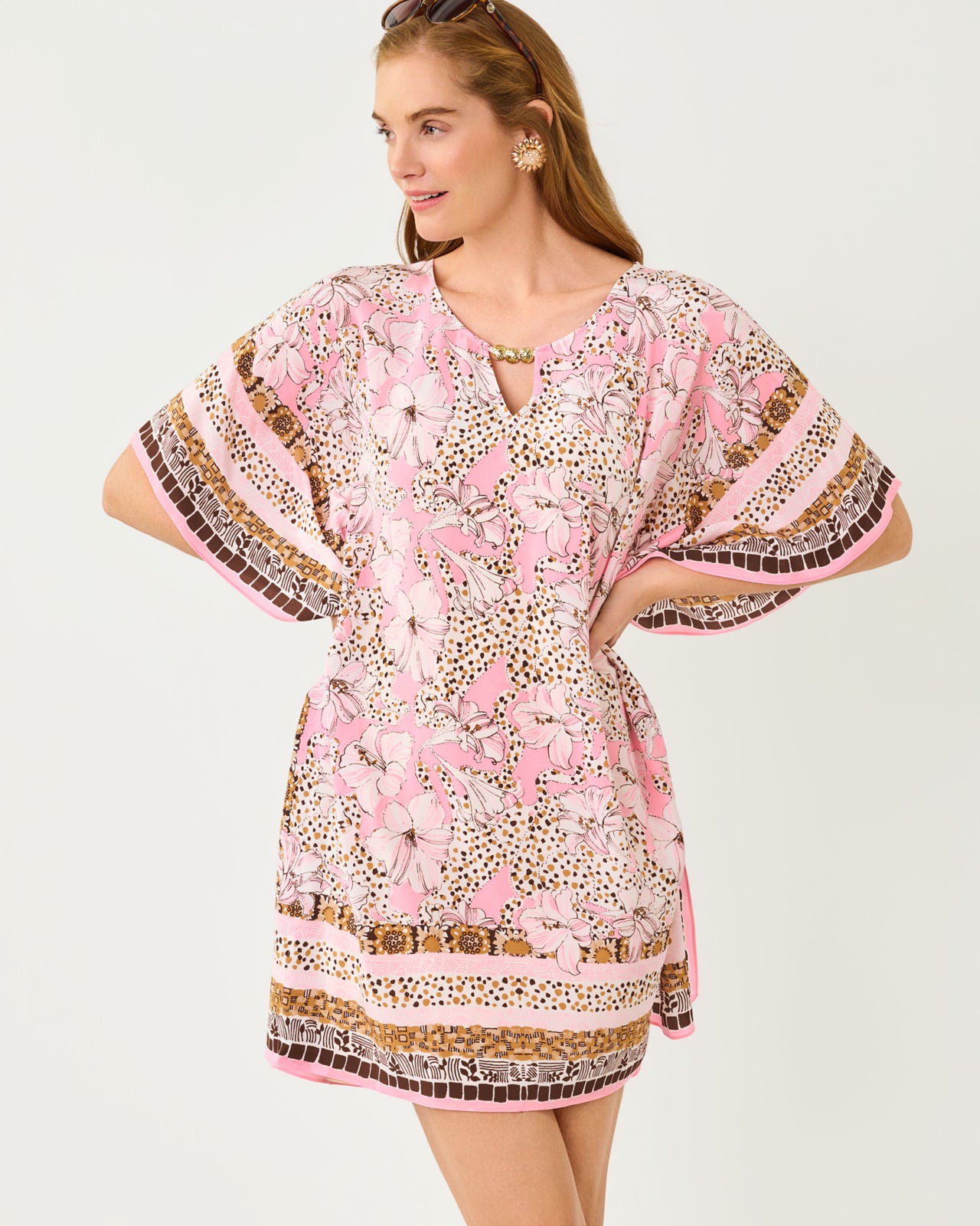 Lindamarie Silk Caftan In Wildness
