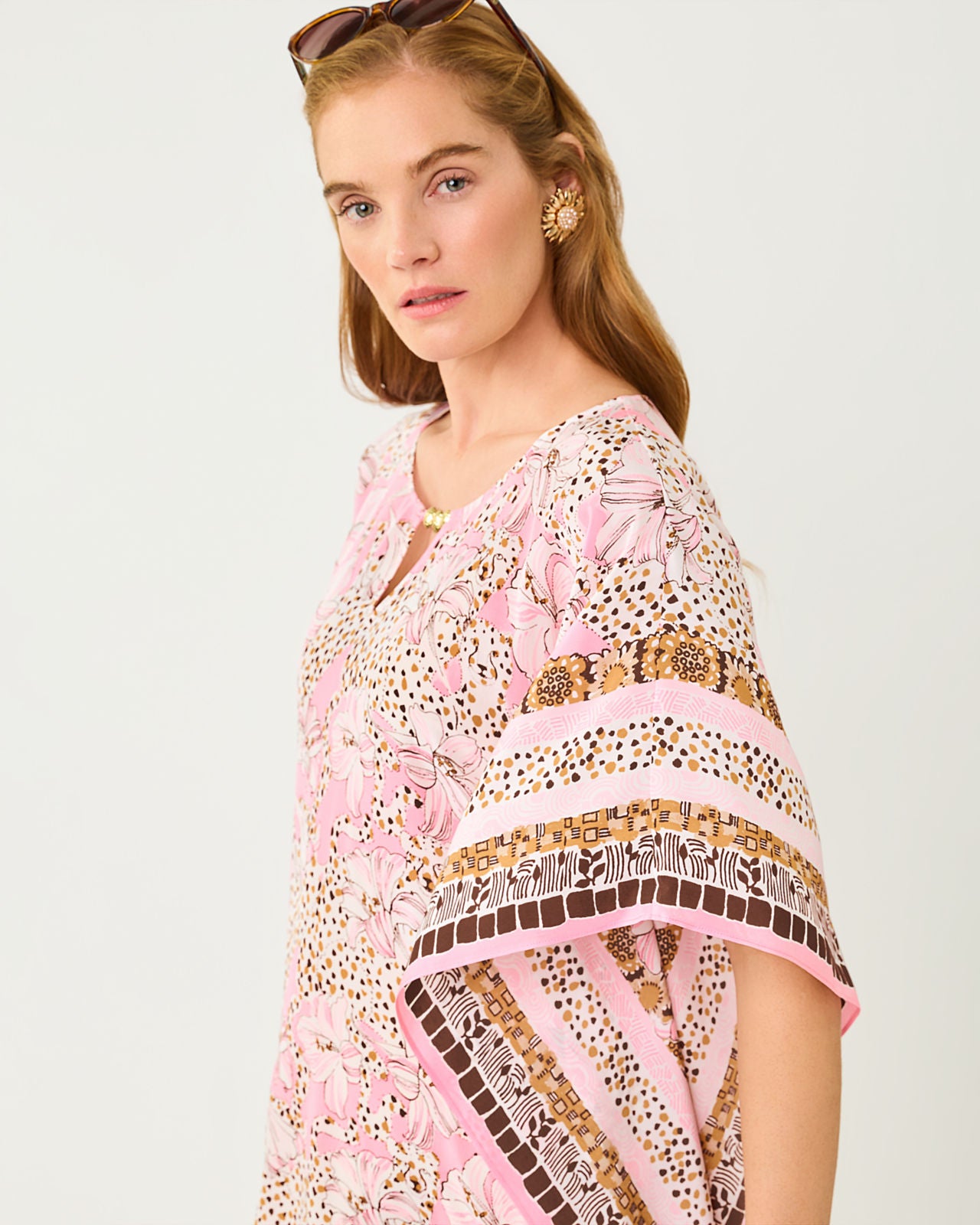 Lindamarie Silk Caftan In Wildness