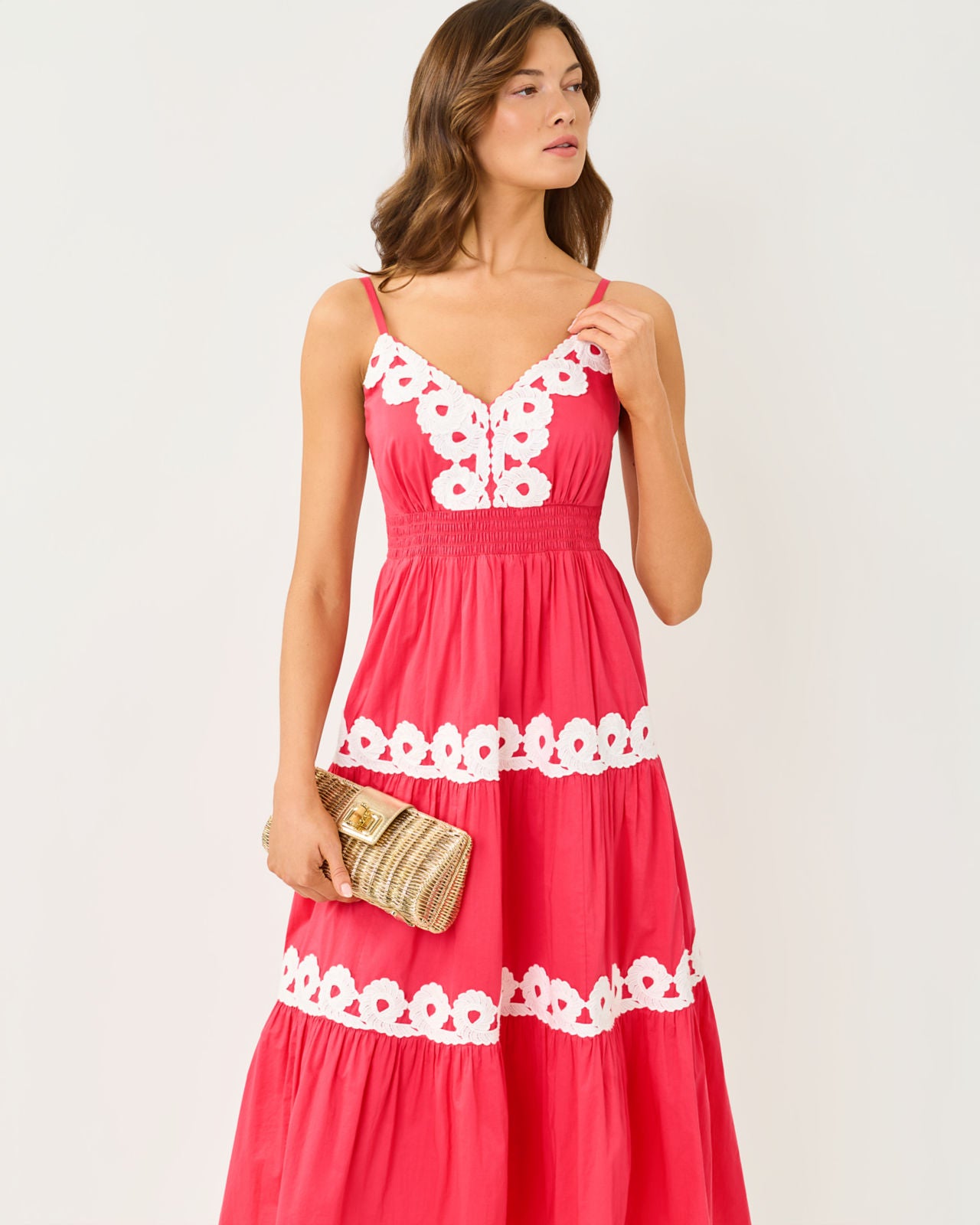 Zanna Midi Dress In Paradise Punch