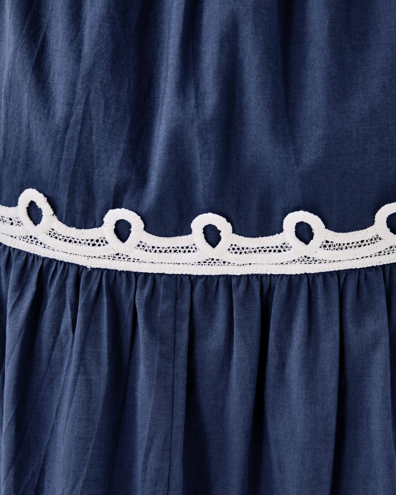 Zanna Cotton Midi Dress In Sapphire Pool