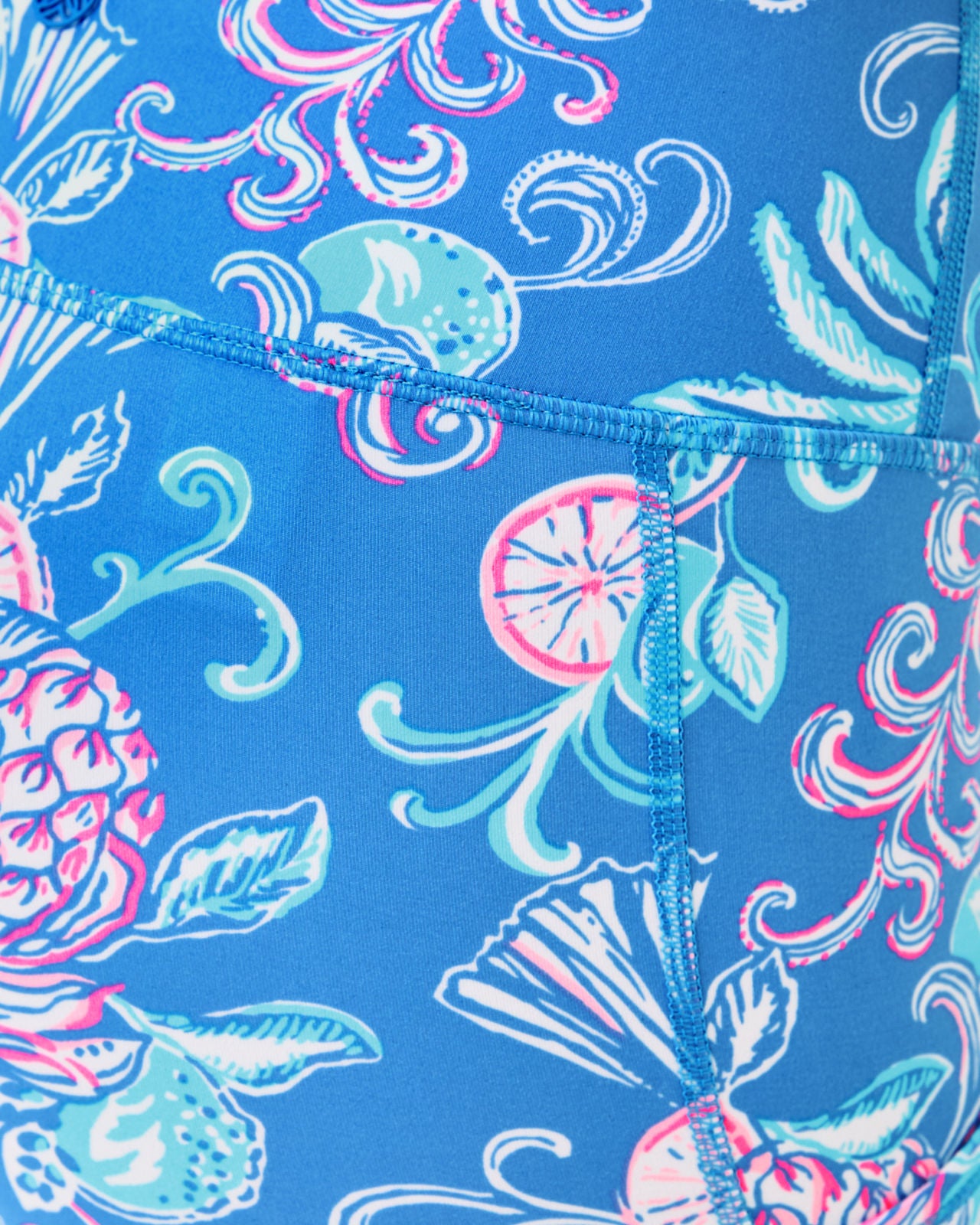Weekender High Rise Crop In Sunwashed Blue Citrus Crush