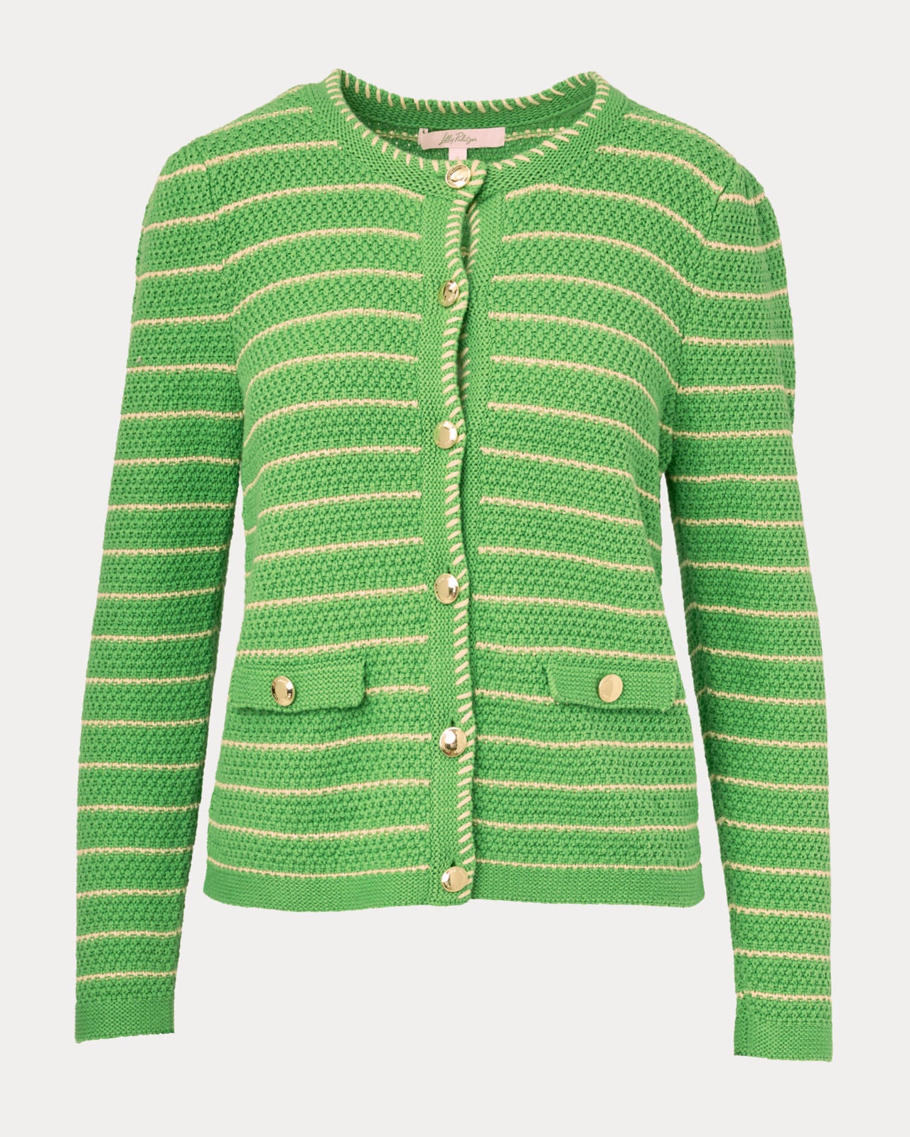 Maysen Cardigan in Chateau Green Beachy Stripe