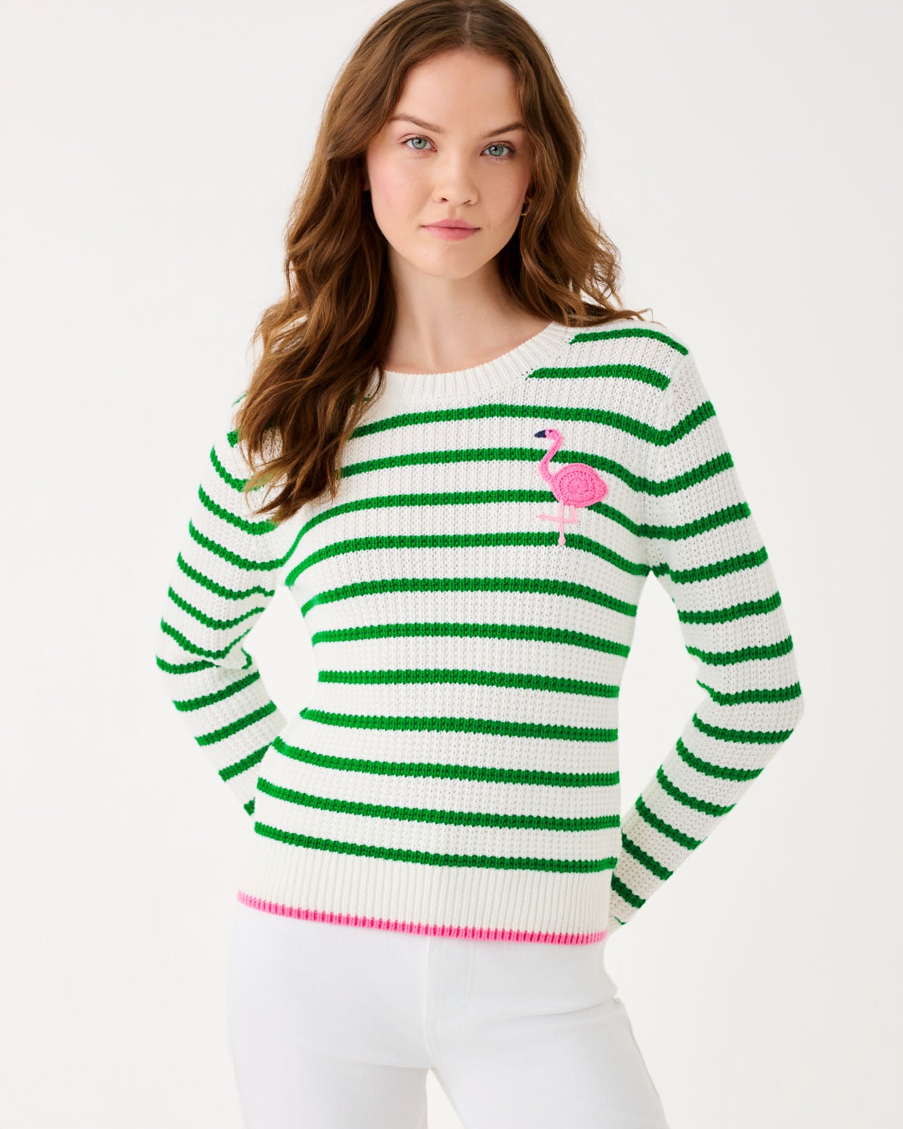 Jovienne Sweater In Coconut Shine Bright Stripe