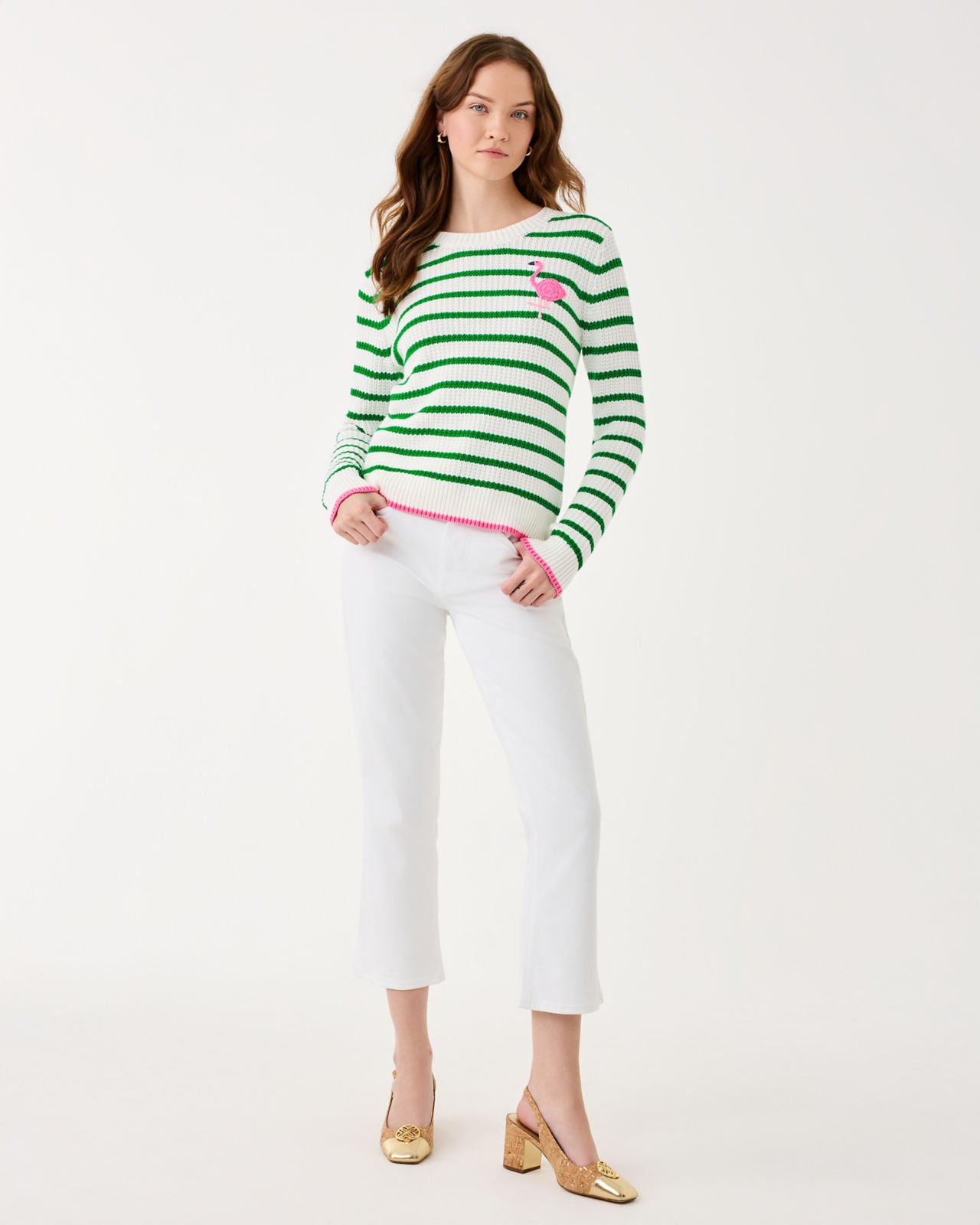 Jovienne Sweater In Coconut Shine Bright Stripe