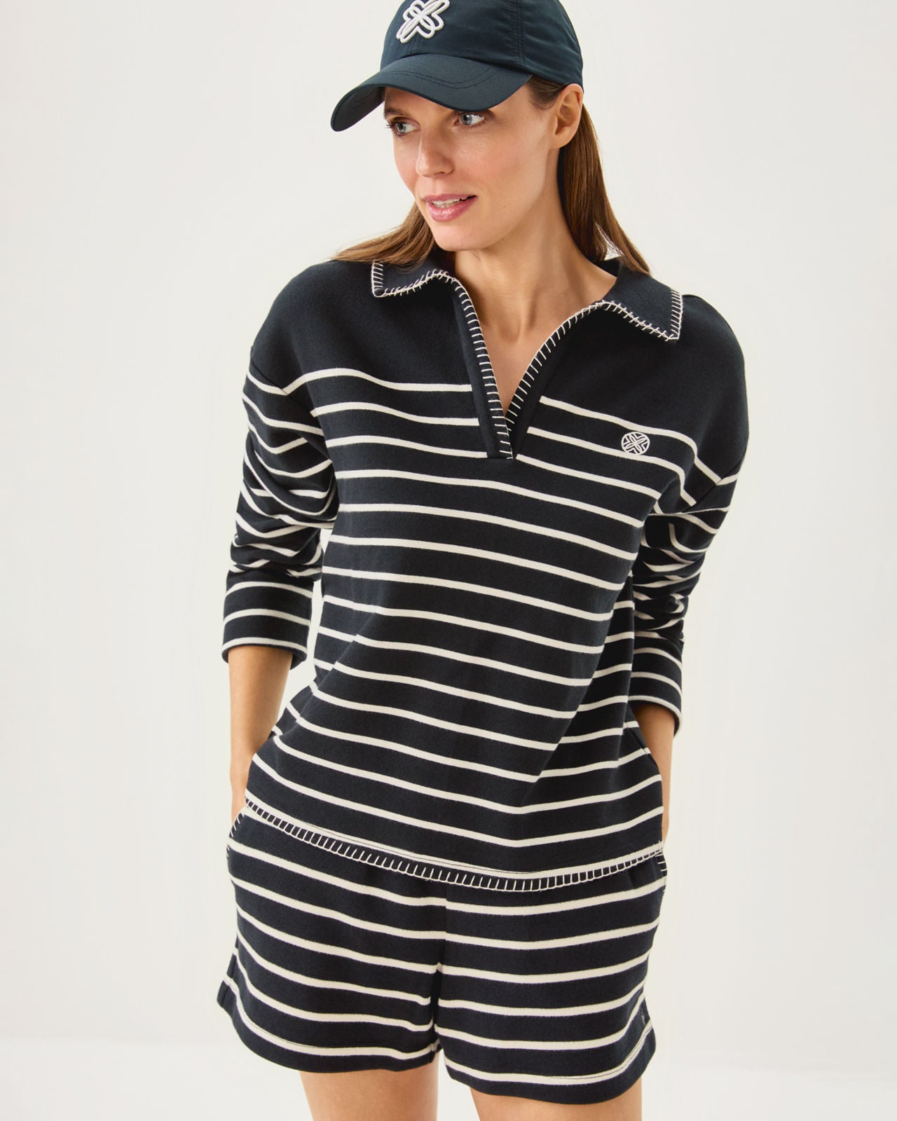 Aubra Short In Noir Legacy Stripe