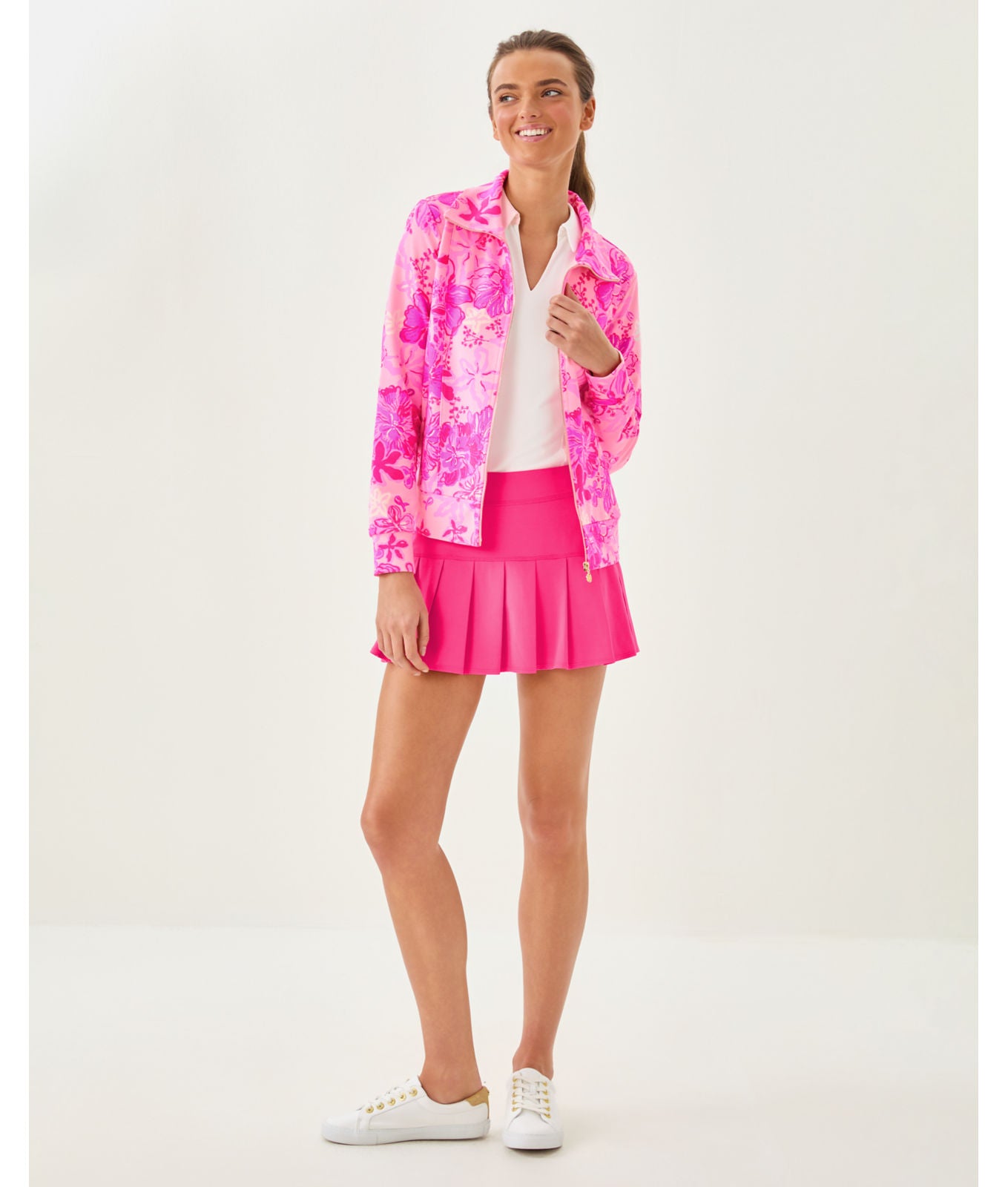 Eleni Zip-Up UPF 50+ In Parigi Pink Supporting Squad