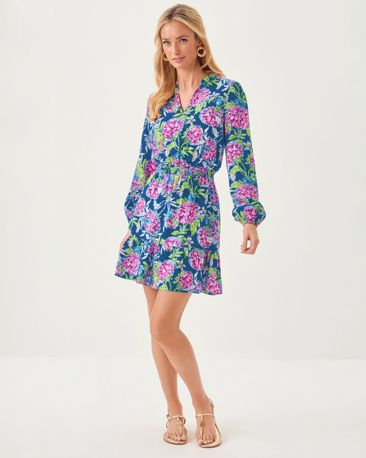 Axton Dress In Multi Dahlia Licious