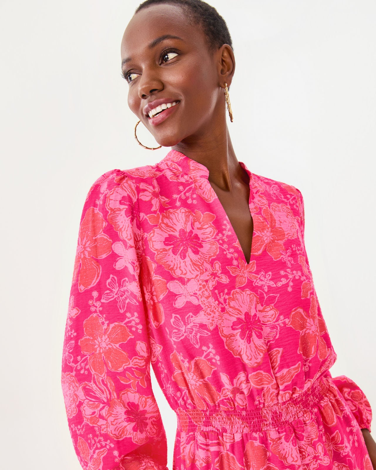 Axton Dress In Sun Shell Pink Big Party