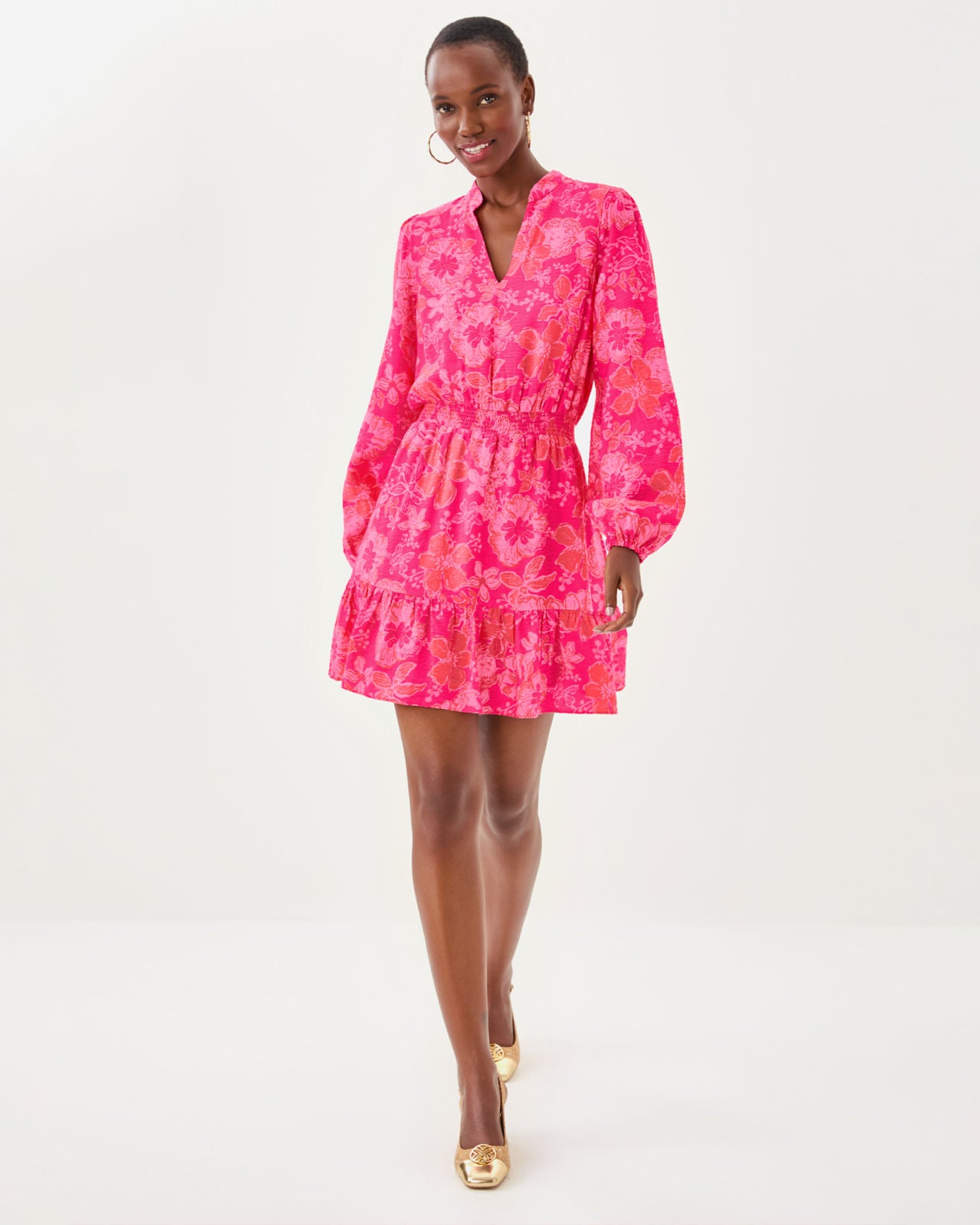 Axton Dress In Sun Shell Pink Big Party