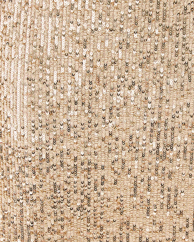 Aylin Sequin Midi Dress In Gold Metallic Treasure Box Sequin Knit