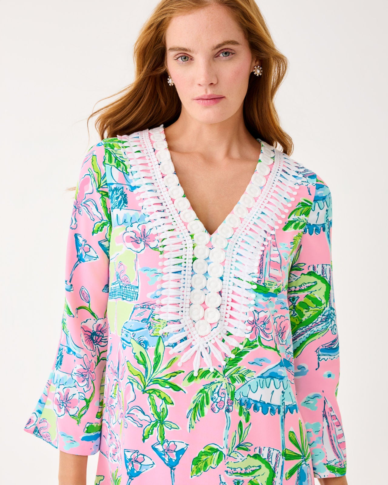 Ocleppo Maxi Caftan In Conch Shell Pink Oversized Sunny Dee