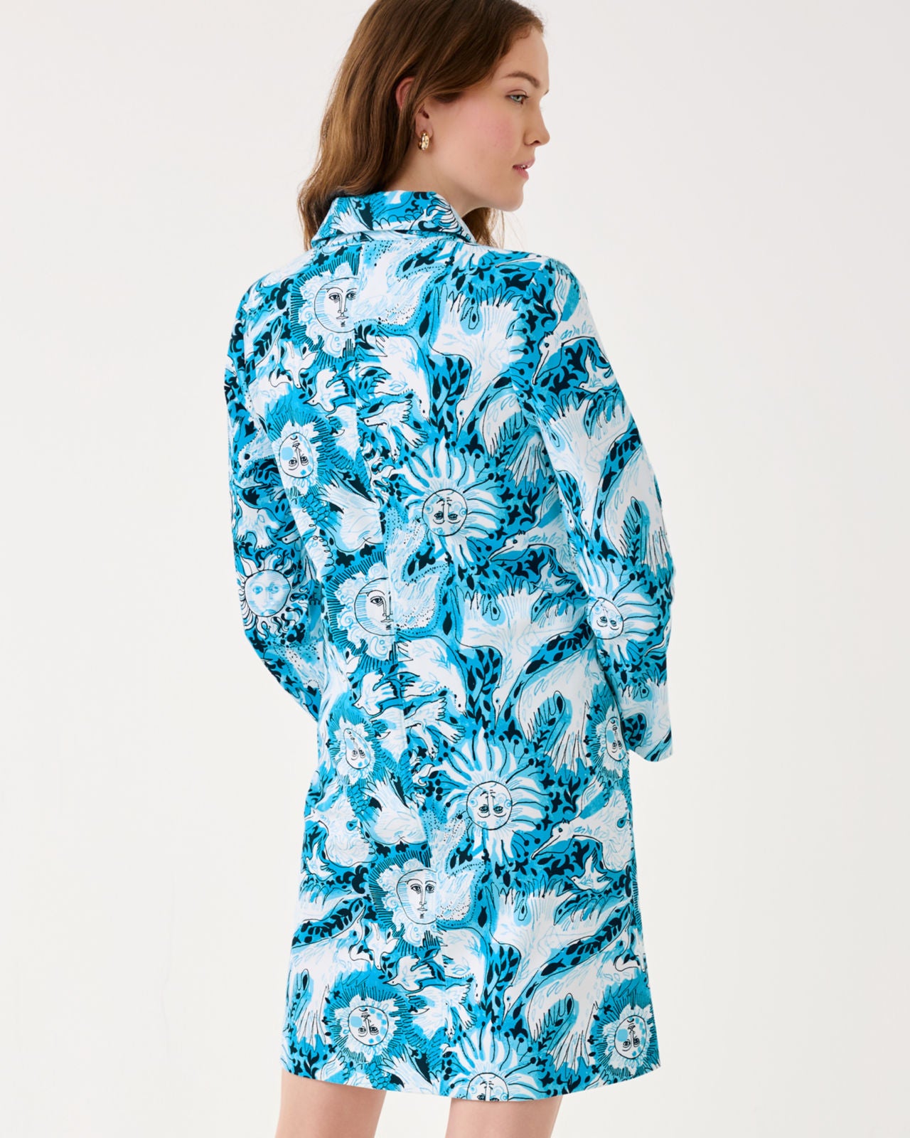 Gabi Dress In Bellevue Blue Lilly Gulls