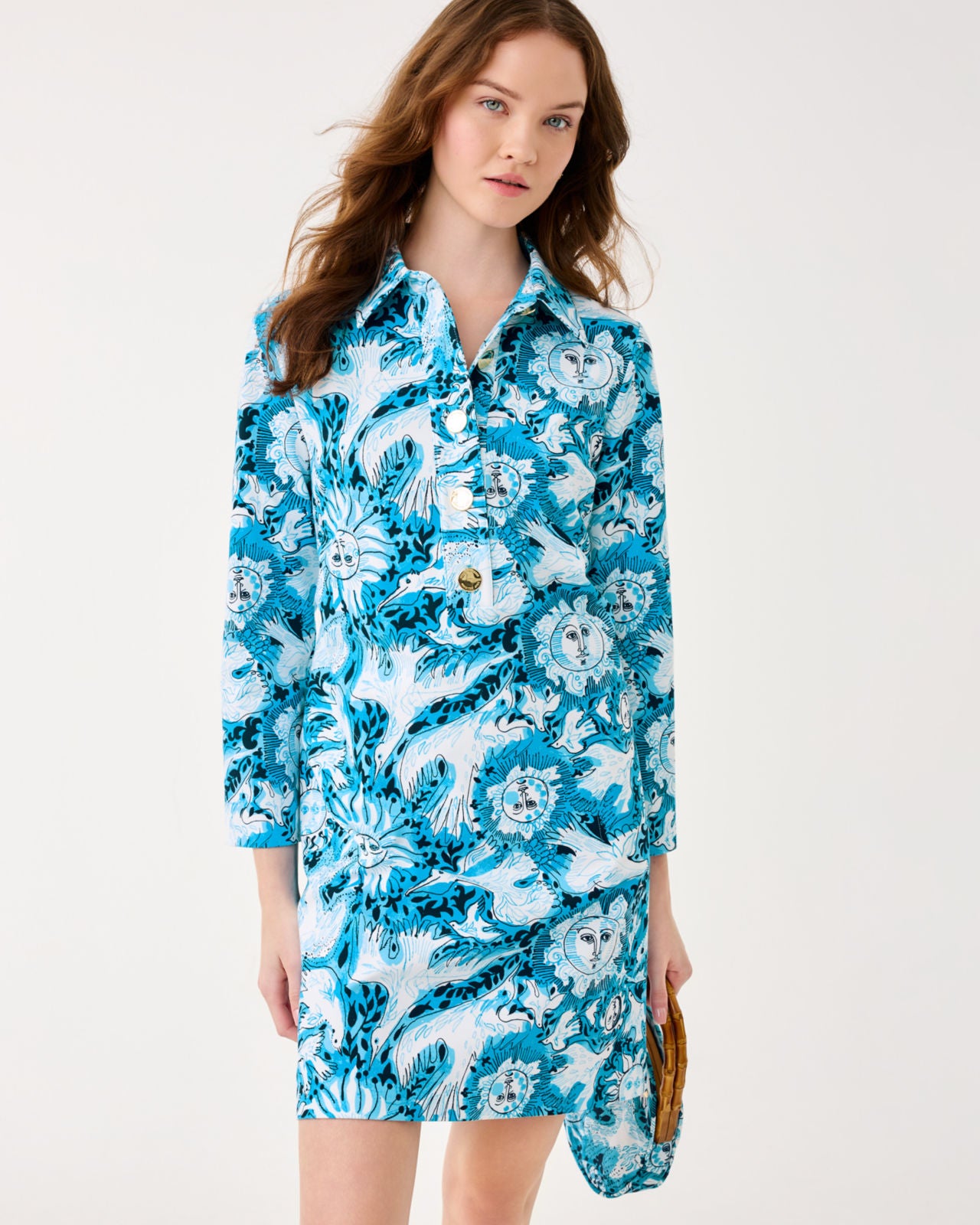 Gabi Dress In Bellevue Blue Lilly Gulls
