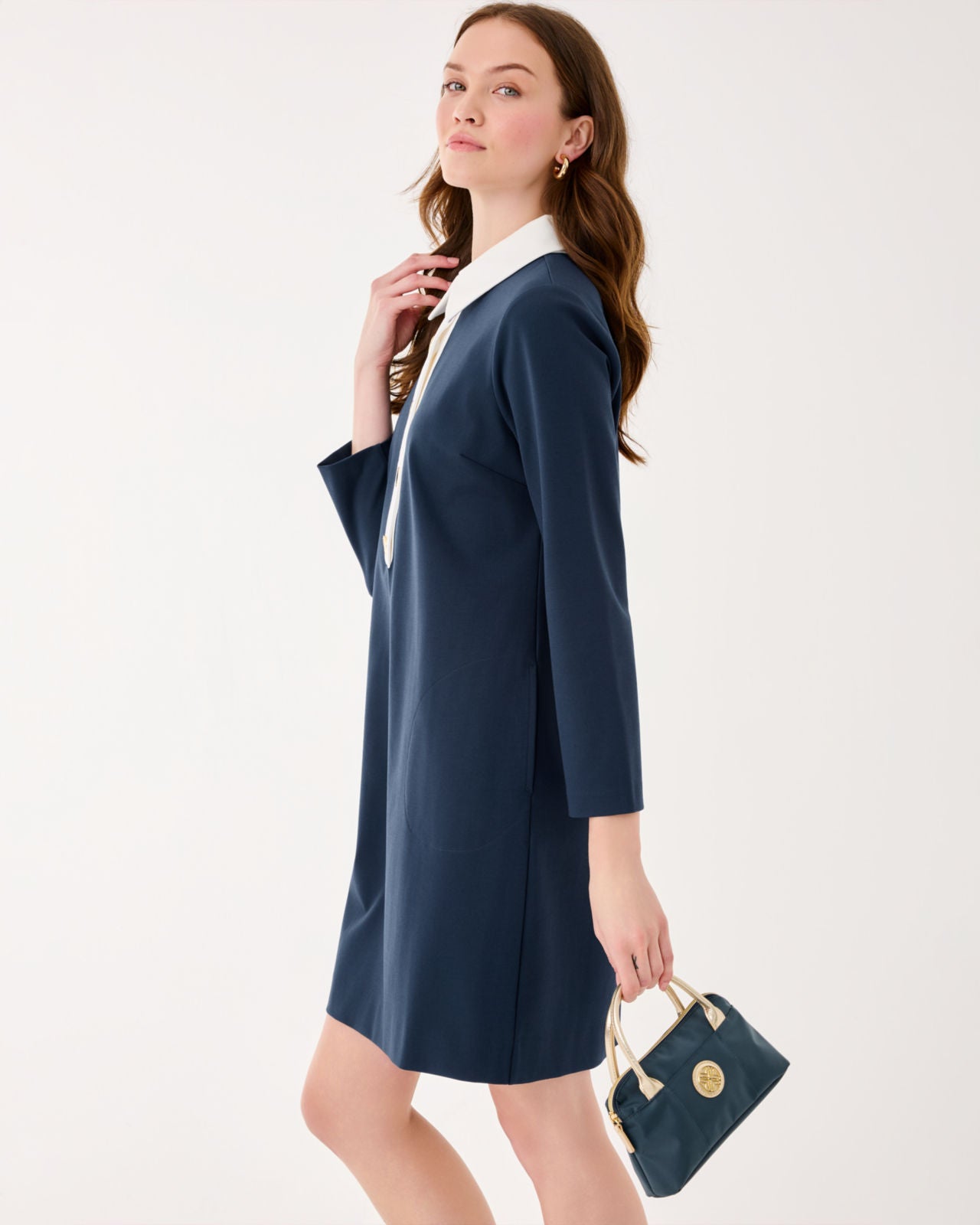 Gabi Dress In Low Tide Navy