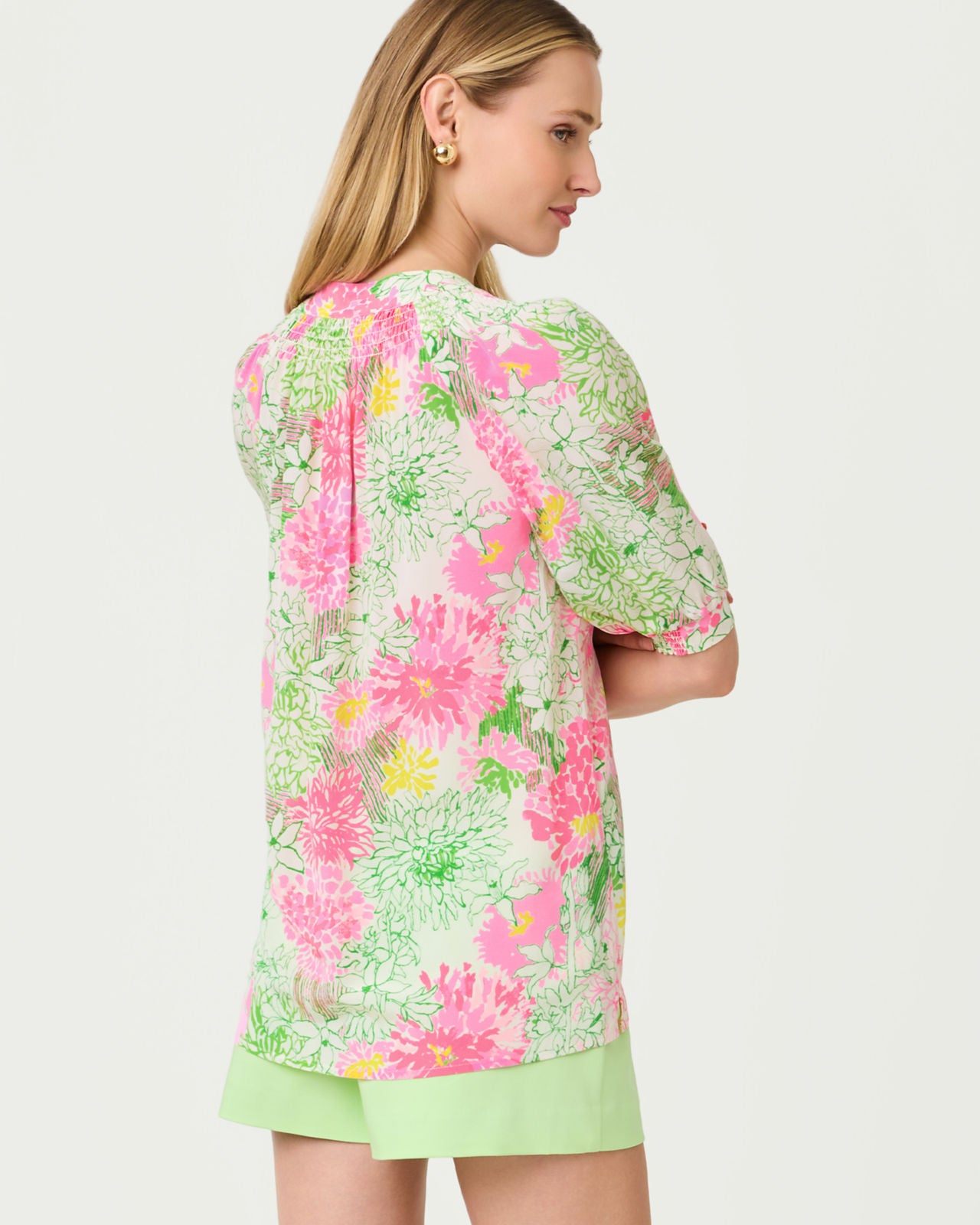 Elsa Short Sleeve Top In Mum Patch