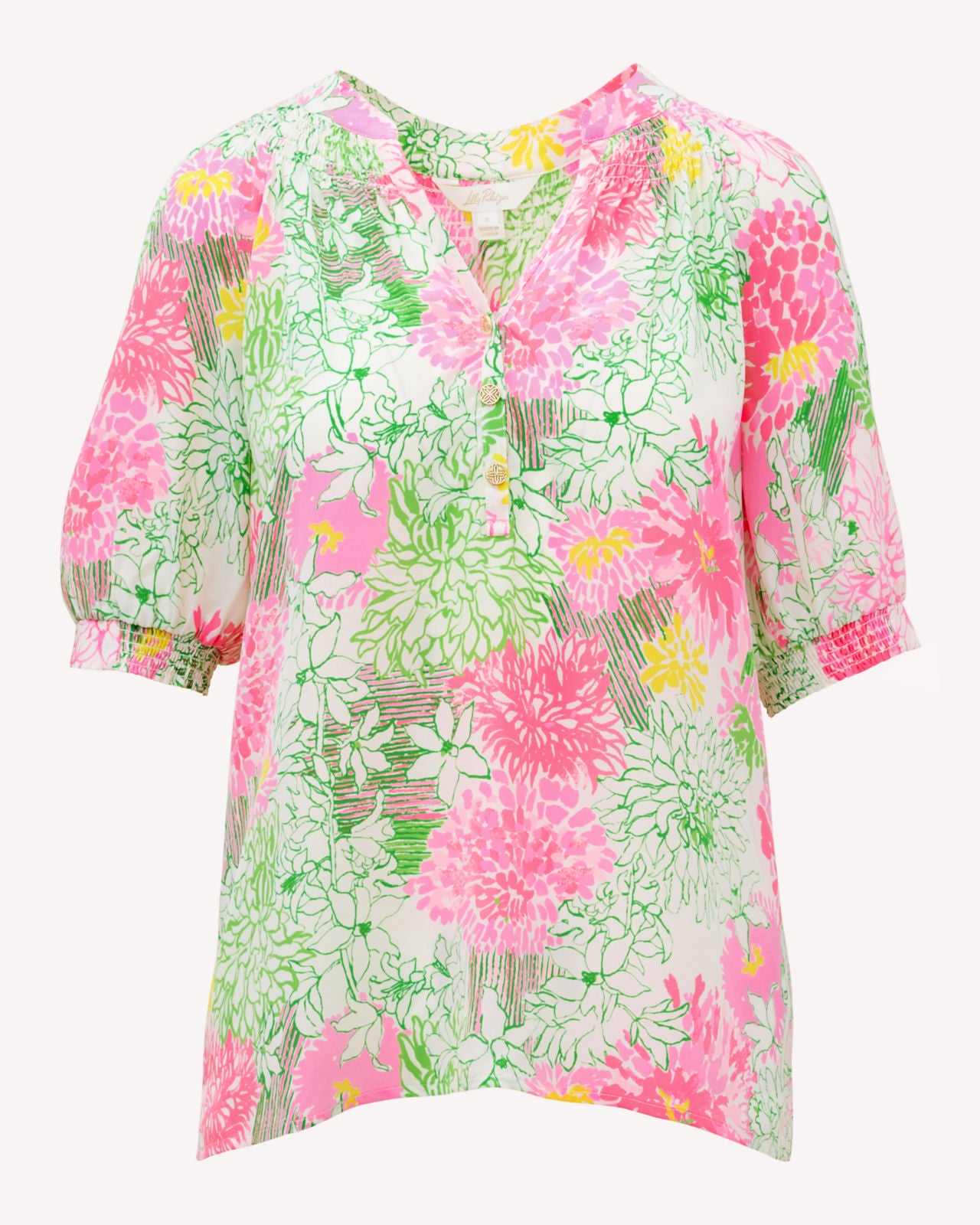 Elsa Short Sleeve Top In Mum Patch