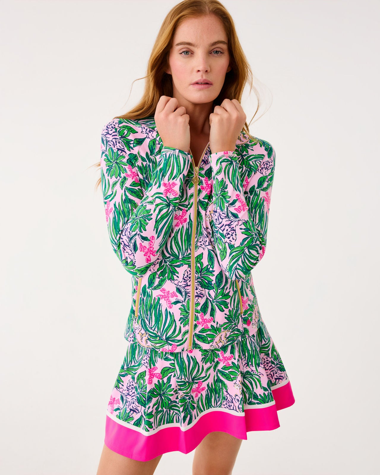 Cilia High Rise Skort UPF 50+  In Conch Shell Pink Roaring With Joy