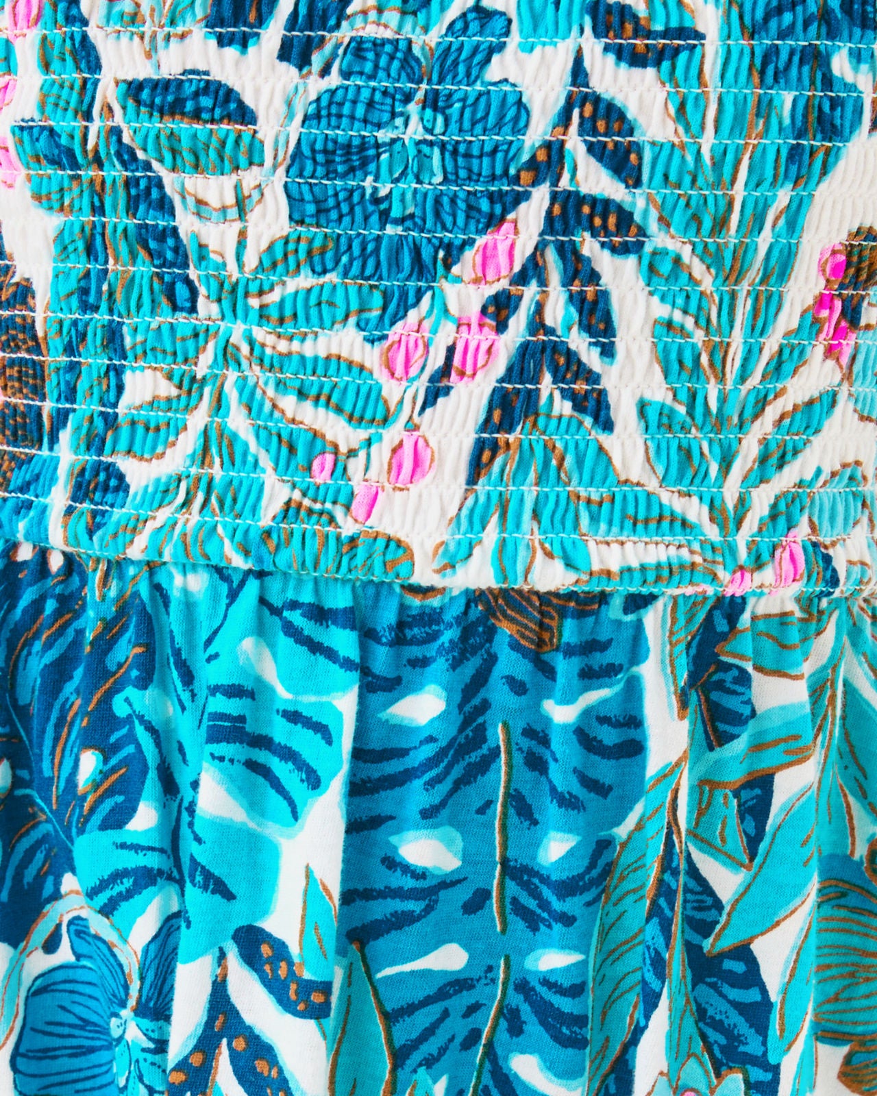 Mini Jilly Long Sleeved Dress In Breezy Aqua Best Fronds Forever
