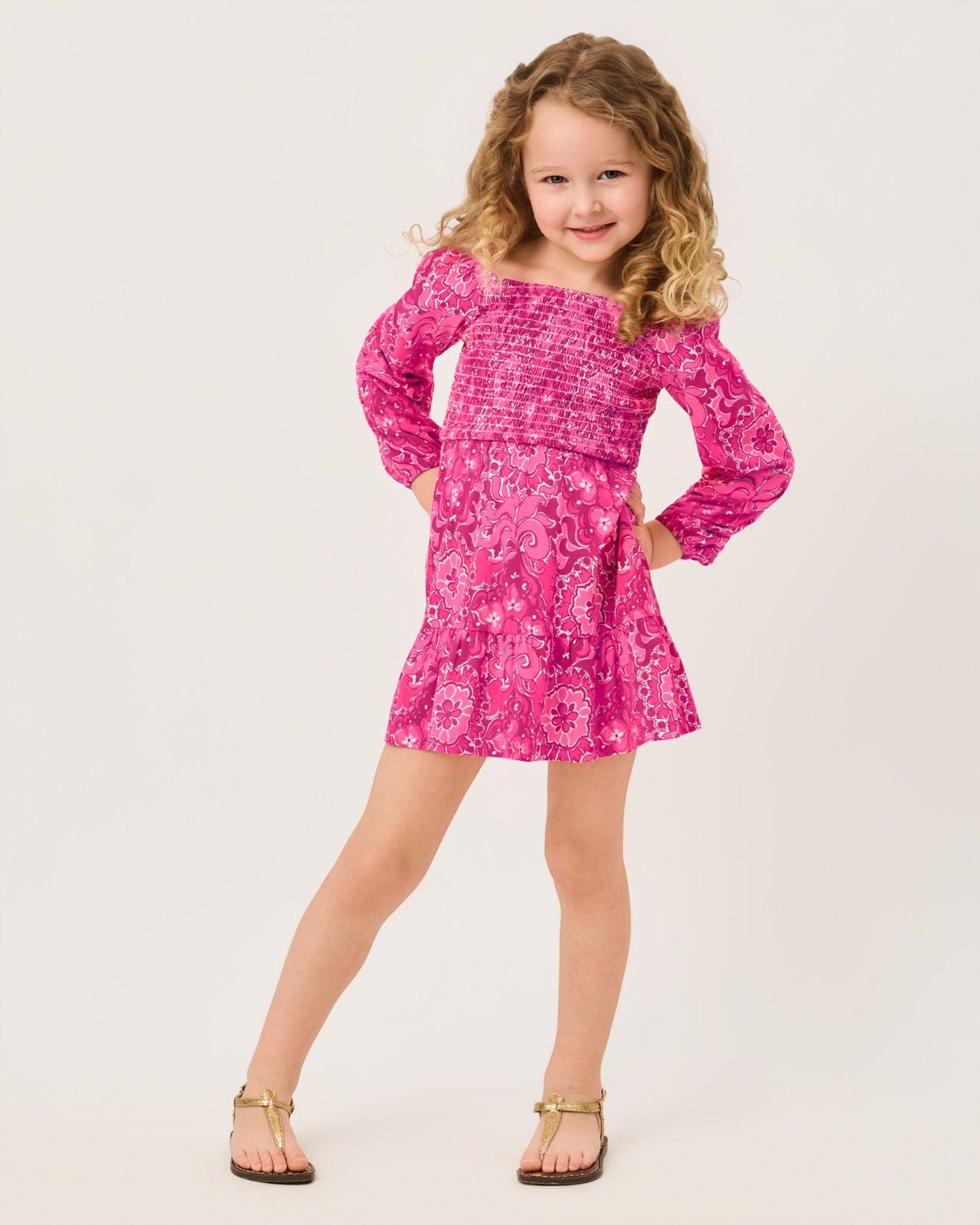 Mini Jilly Long Sleeved Dress In The Casbah